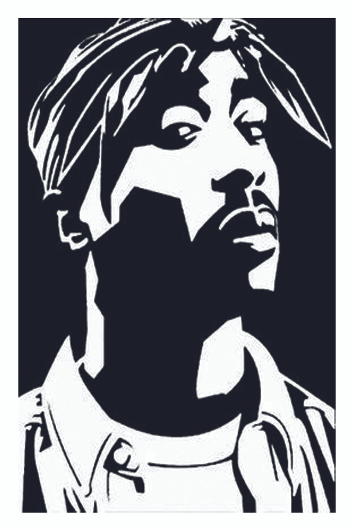 Tupac Temalı Retro Ahşap Poster
