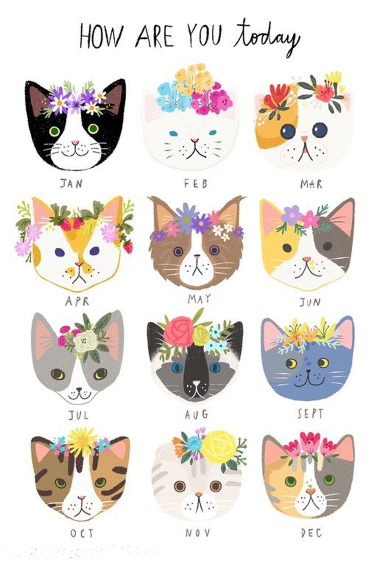 20x30 Mdf Kedi Frida Figürlü Ahşap Poster