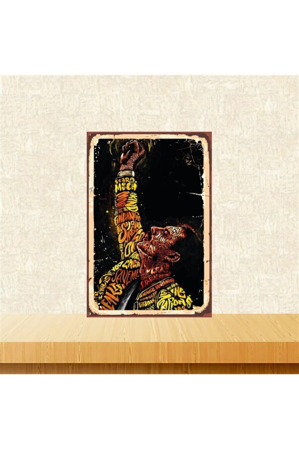 Queen 20-30 Cm Retro Ahşap Tablo Tkfx4686