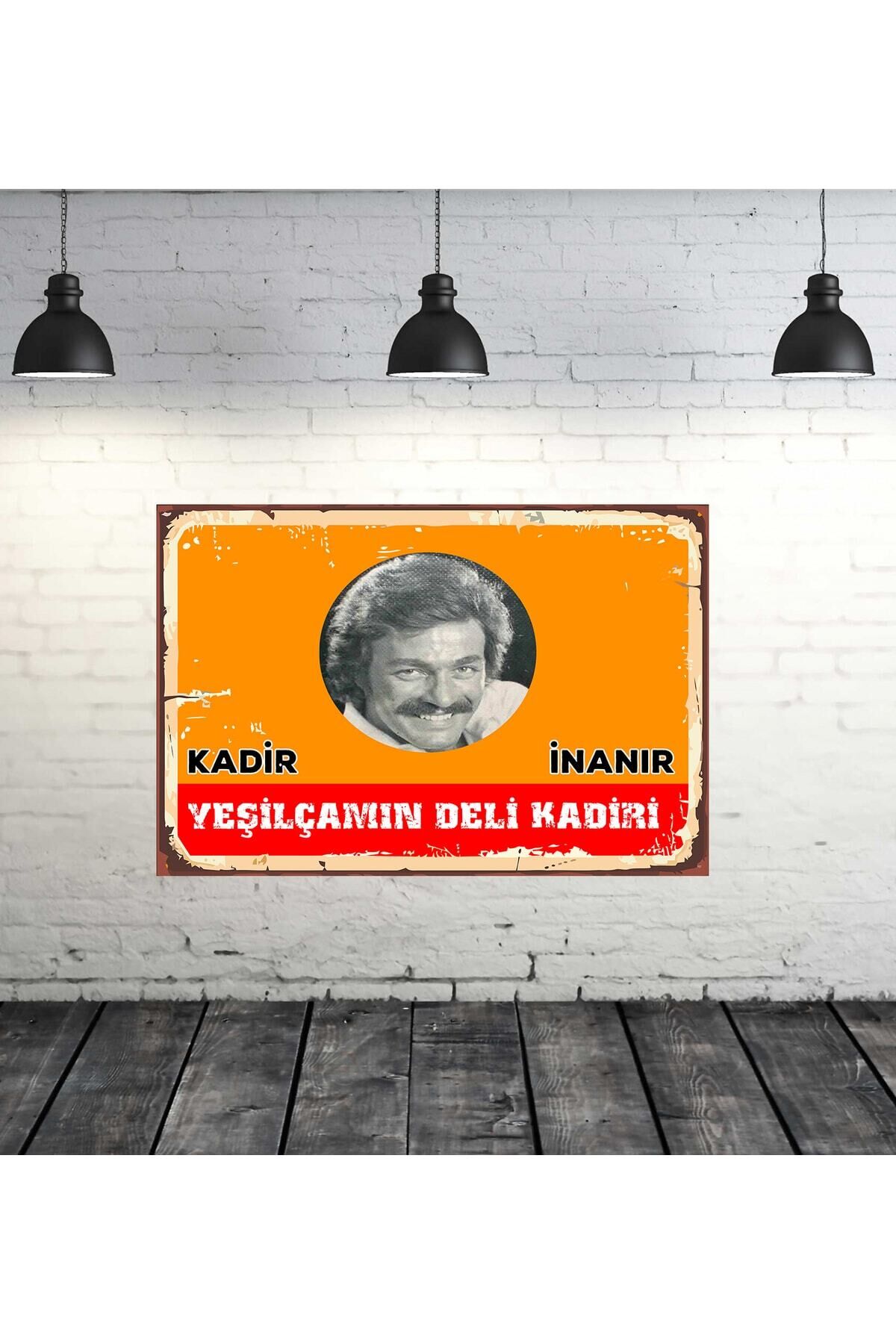 Yeşilçamın Deli Kadiri Kadir İnanır Tasarımlı 20x30 Cm Retro Ahşap Tablo