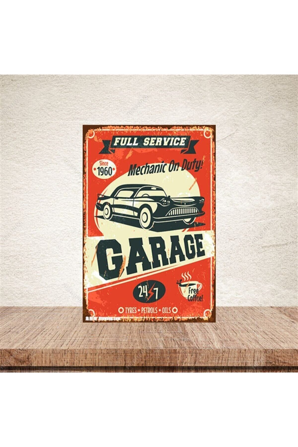 Full Service 20-30 Cm Retro Ahşap Poster
