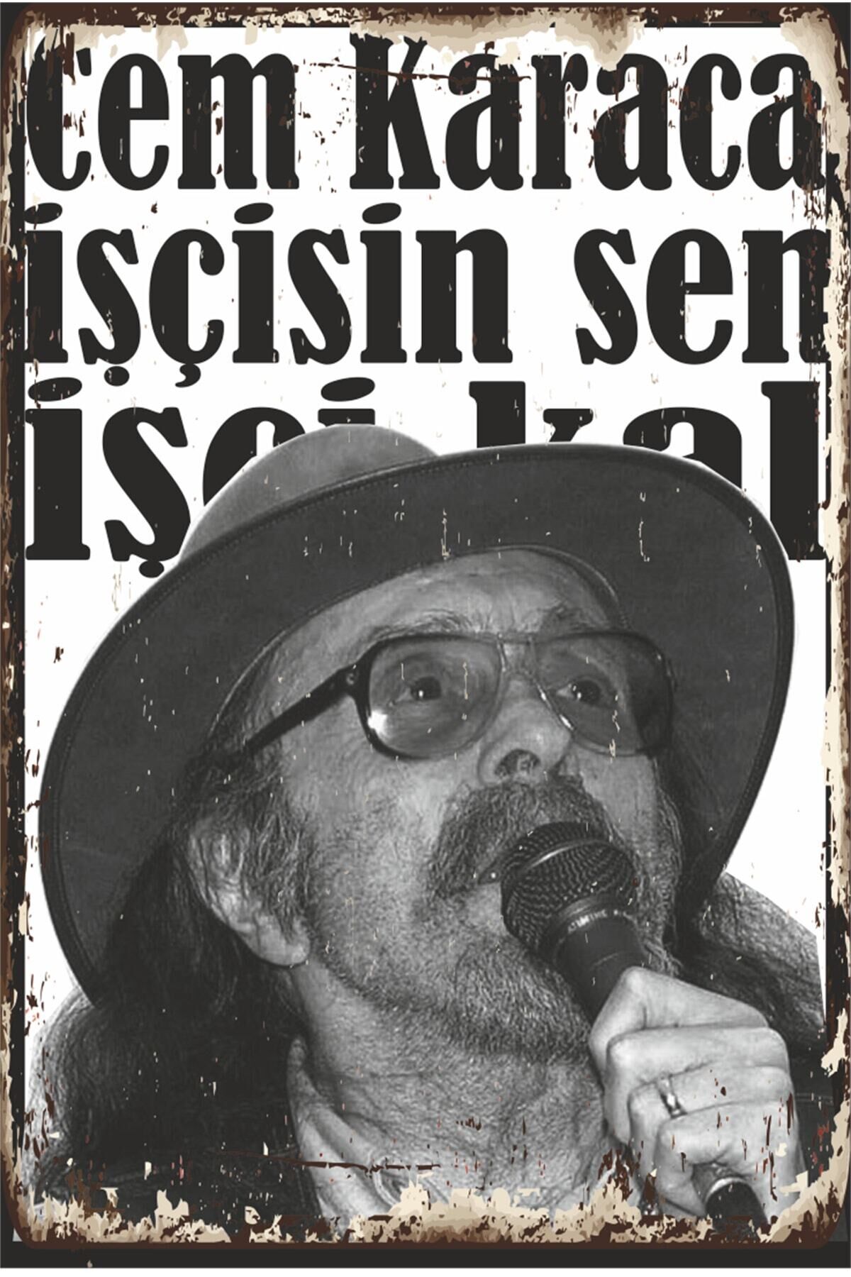 Cem Karaca Tamirci Çırağı Işçisin Sen Işçi Kal Müzik Retro Ahşap Poster