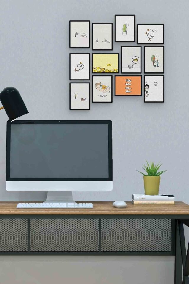 Ok 12 Parça Mdf (ahşap) Tablo Ofis Boyu