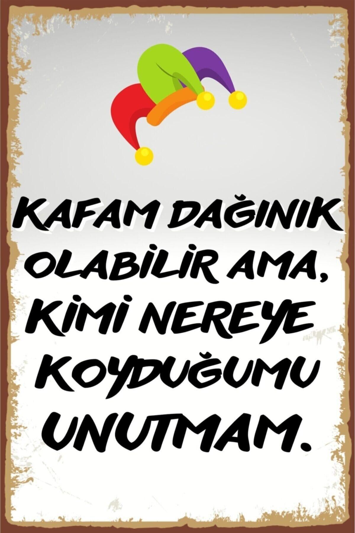 Duvar Yazıları Unutmam Retro Ahşap Poster