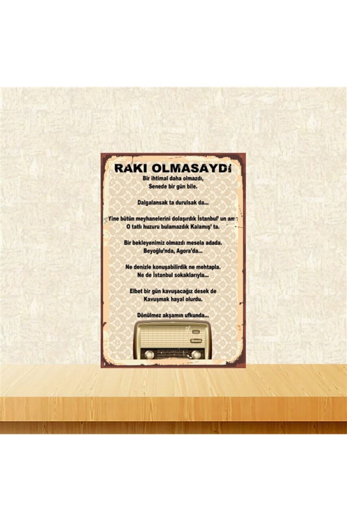 Dönülmez Akşamın Ufkunda 20-30 Cm Retro Ahşap Tablo Tkfx4788