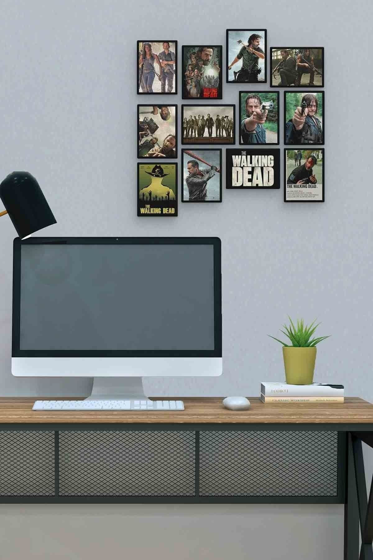The Walking Dead 12 Parça Mdf (ahşap) Tablo Ofis Boyu