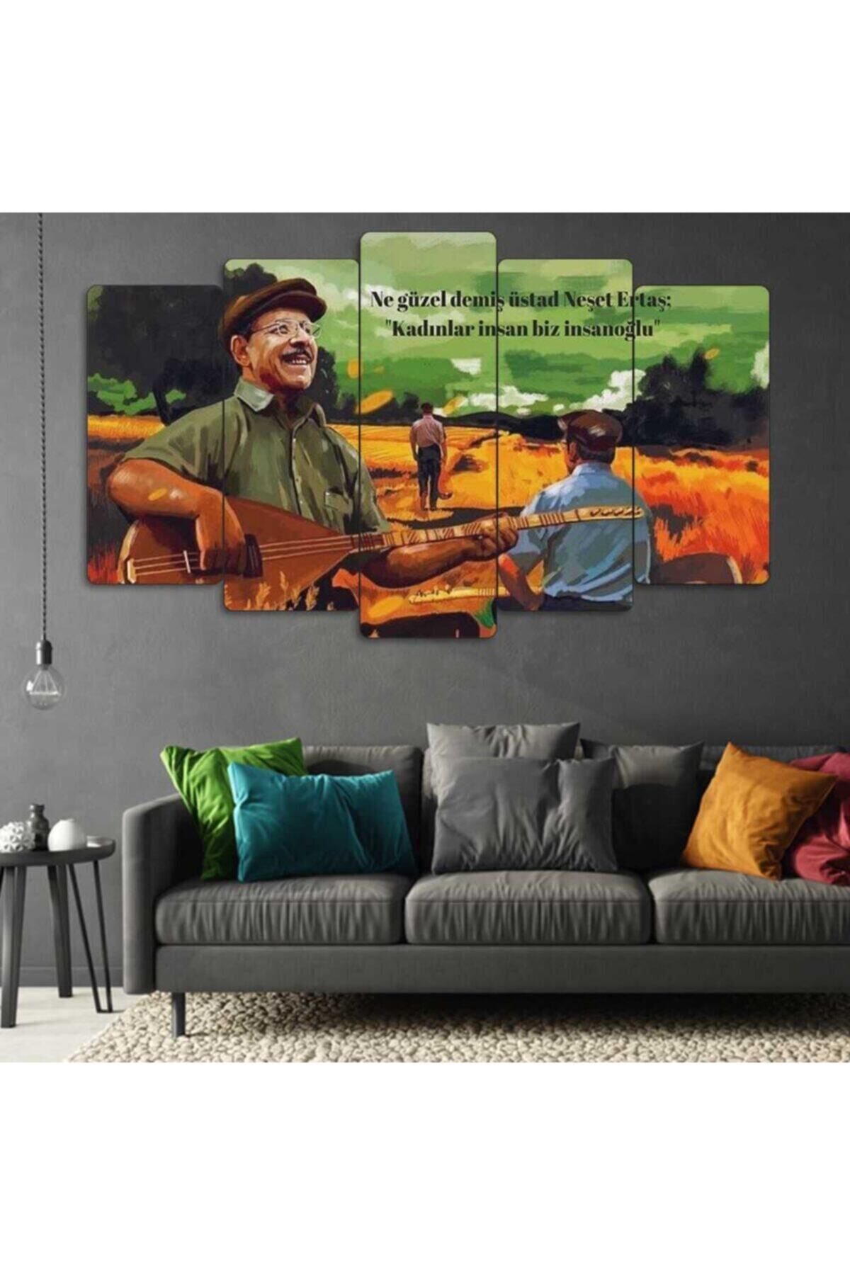Neşet Ertaş - 5 Parçalı Tablo