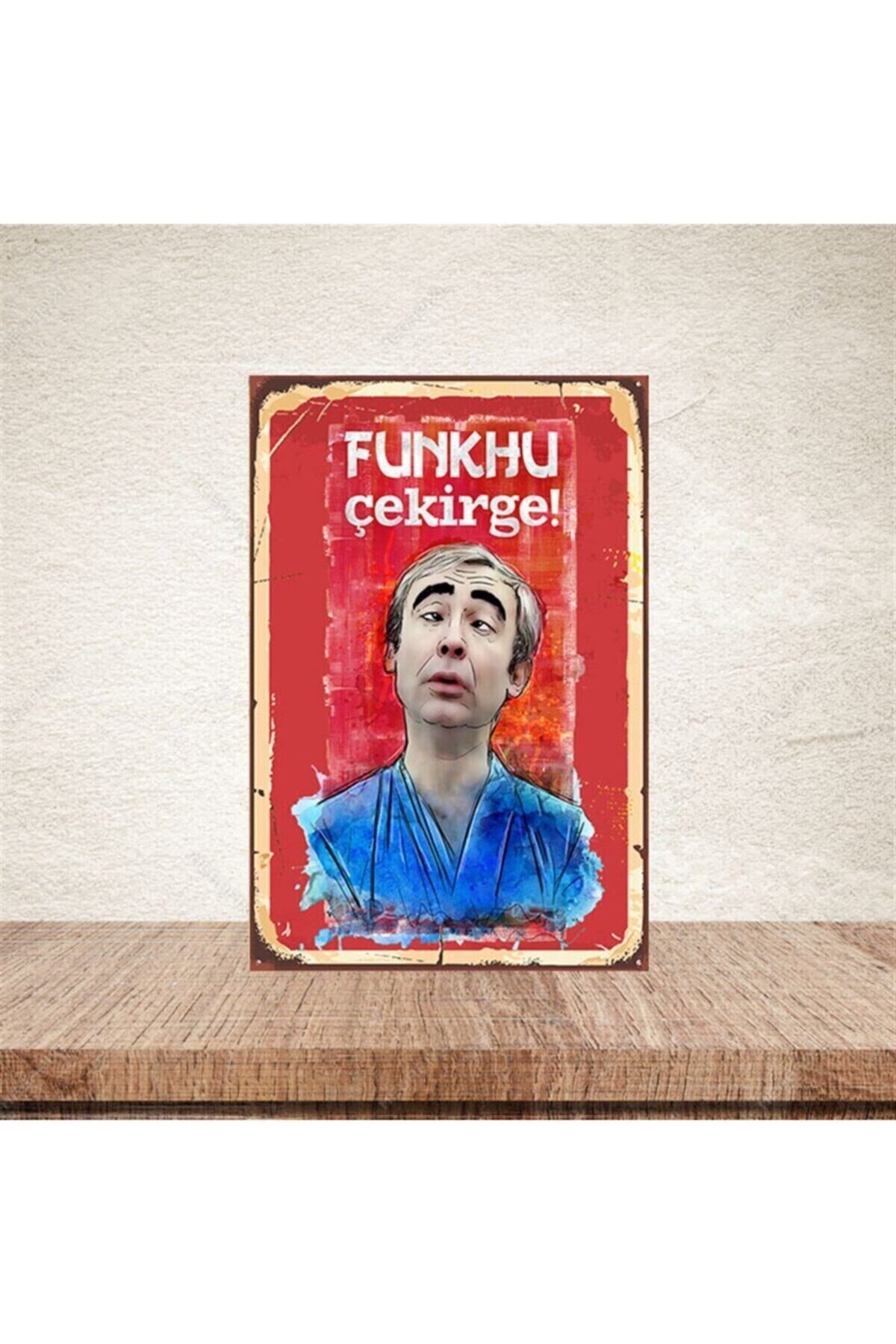 Funkhu Çekirge! Şener Şen 20-30 Cm Retro Ahşap Poster