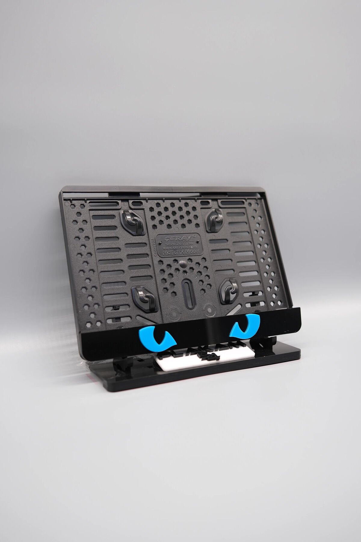 EJDERHA GÖZÜ 3D KABARTMALI MODEL 3 MAVİ PLEKSİ MOTOR PLAKALIĞI