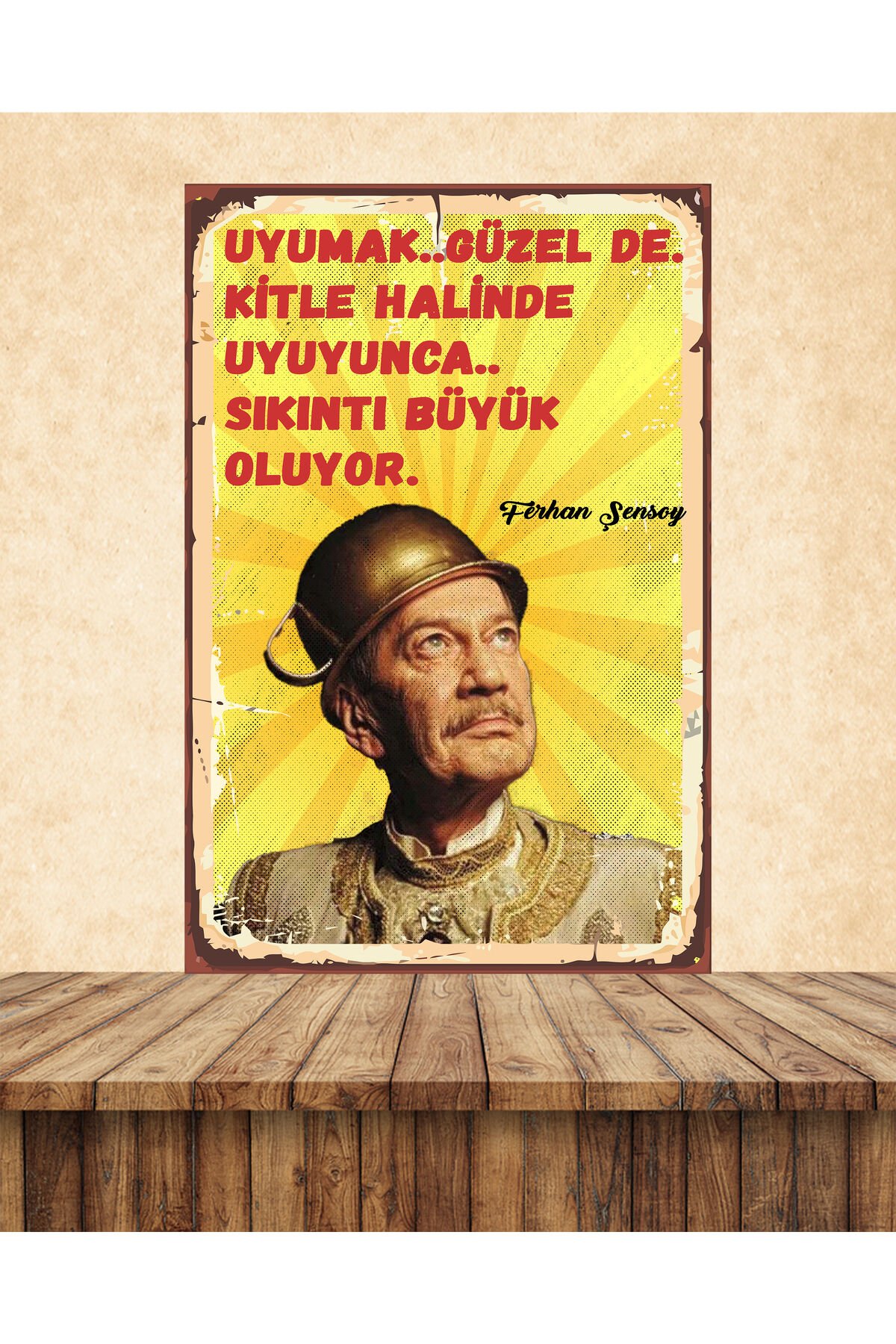 Ferhan Şensoy Uyumak Güzel De Temalı 20 x 30 CM MDF Duvar Tablosu 06