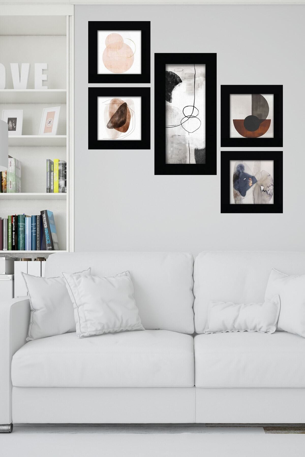 Collage Style 5 Parçalı Mdf Tablo Atf268