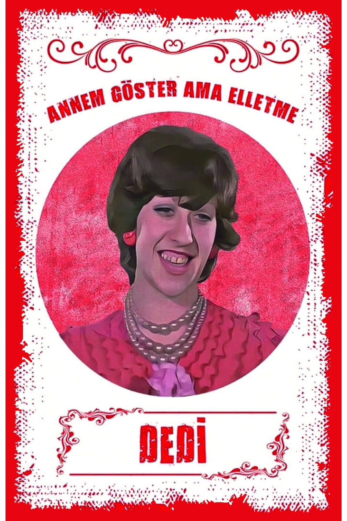 Yeşilçam Temalı Retro Ahşap Poster