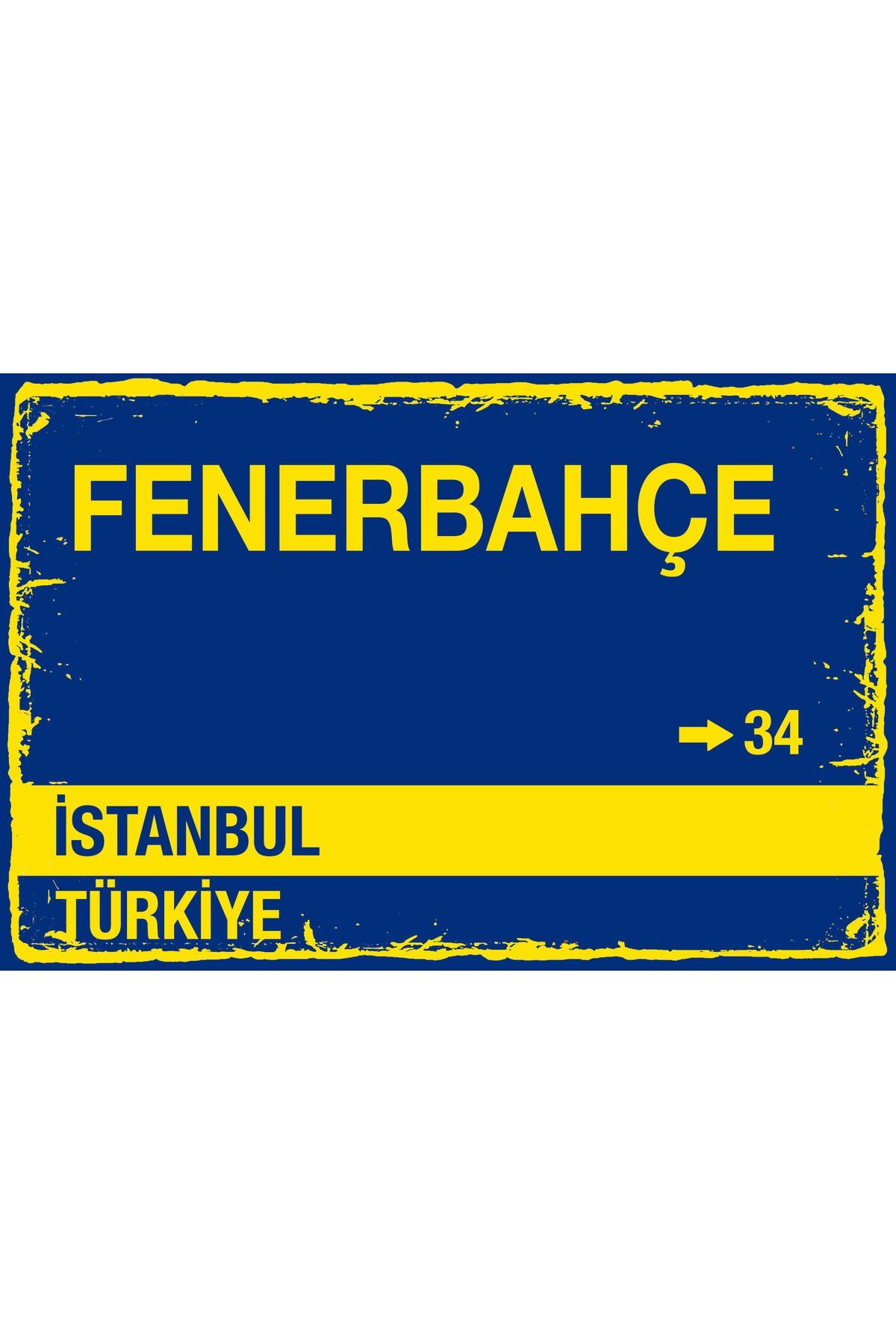 Fener Sokak Tabelası Retro Poster 3mm MDF 20x30
