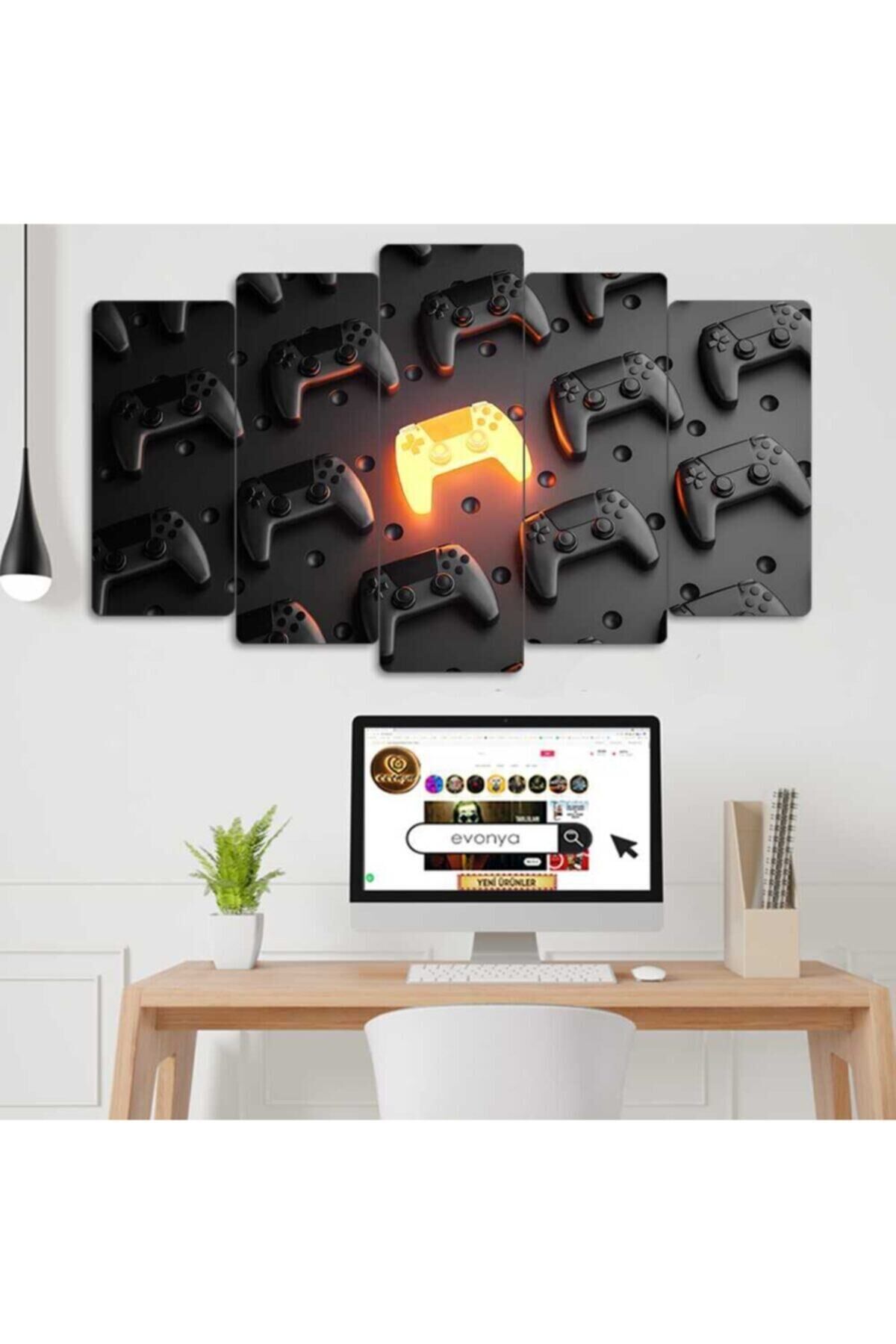 Oyun Konsolu 5 Parçalı Tablo