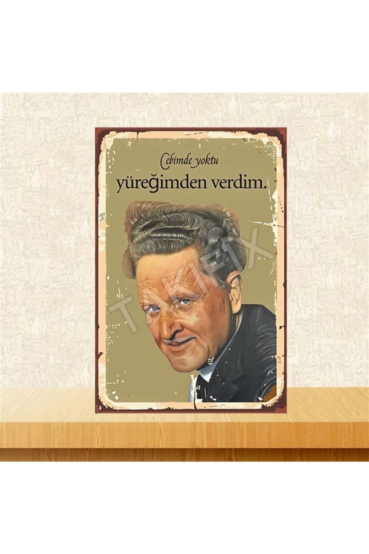 Cebimde Yoktu Nazım Hikmet 20-30 Cm Retro Ahşap Poster