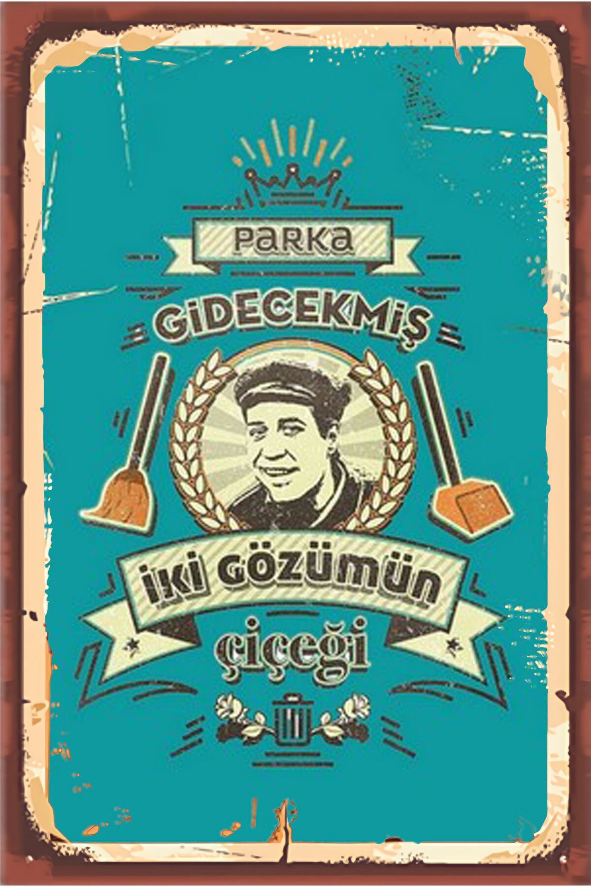 Yeşilçam Temalı Retro Ahşap Poster