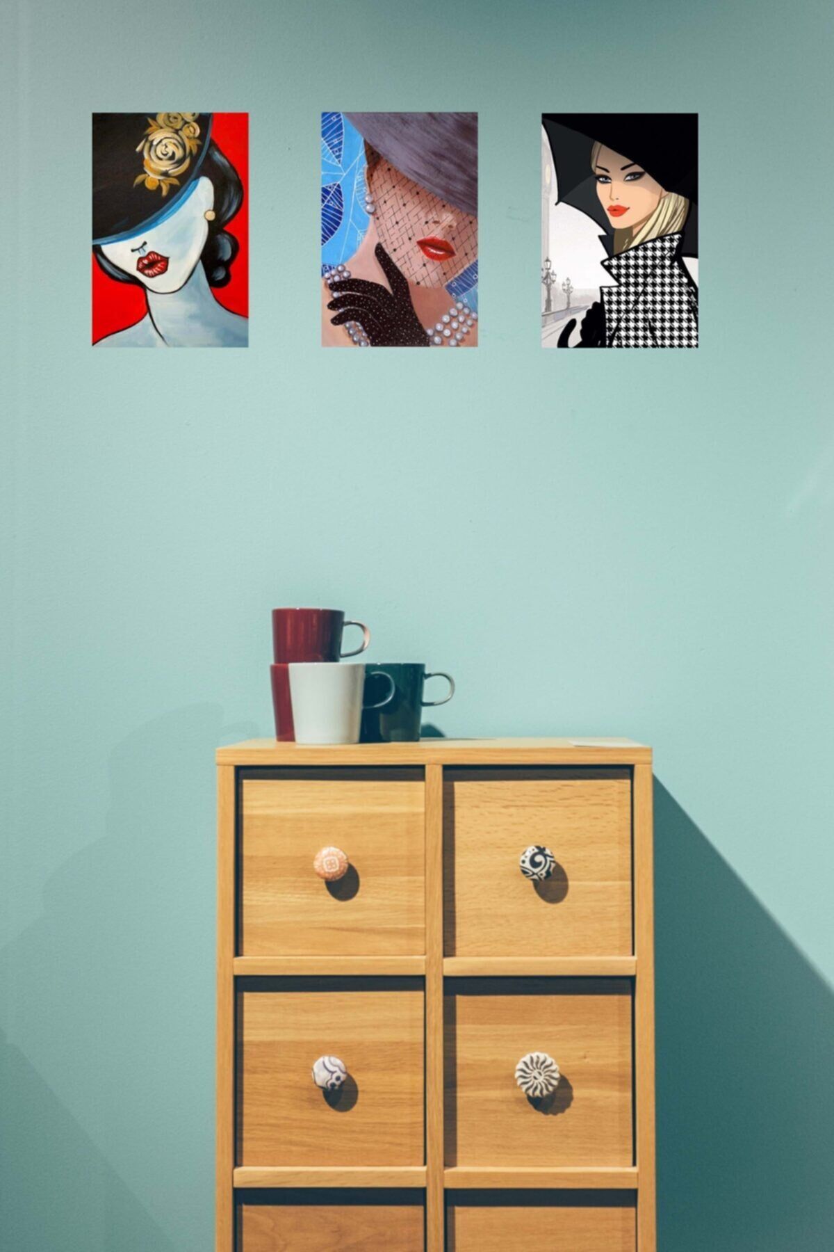 3lü Kadın Figürleri Poster Set