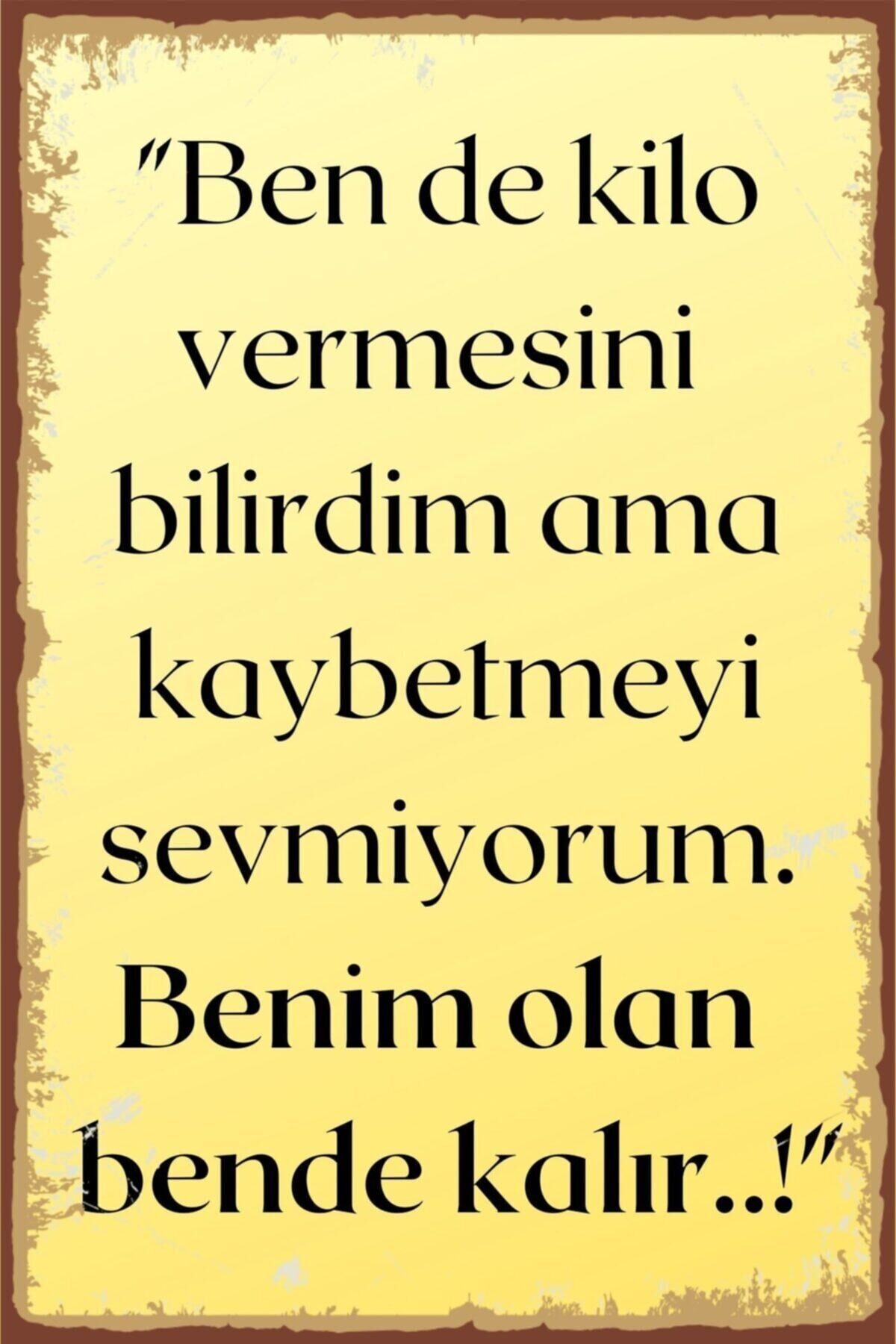 Duvar Yazıları Retro Ahşap Poster