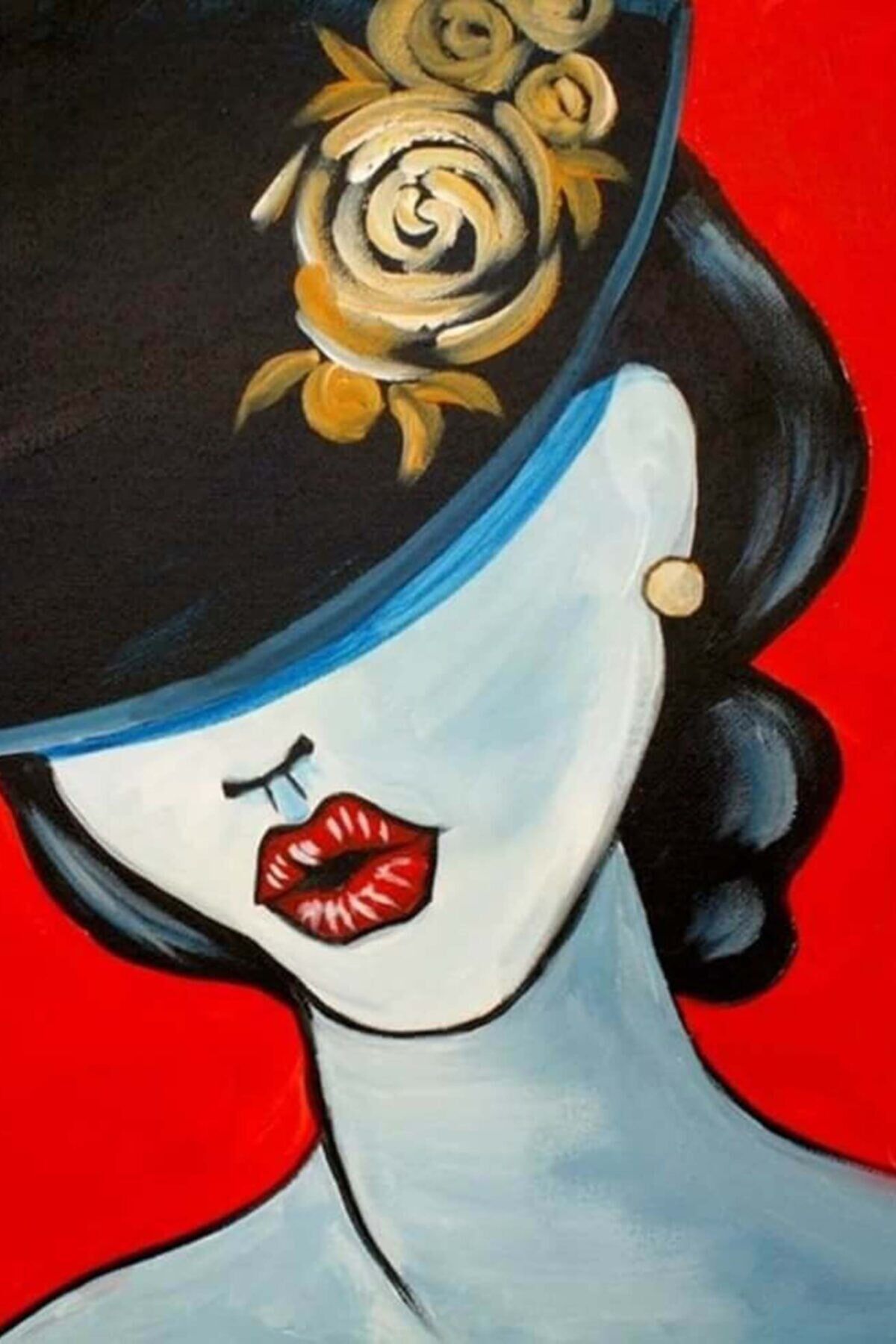 Kadın Figürlü Ahşap Poster 20x30