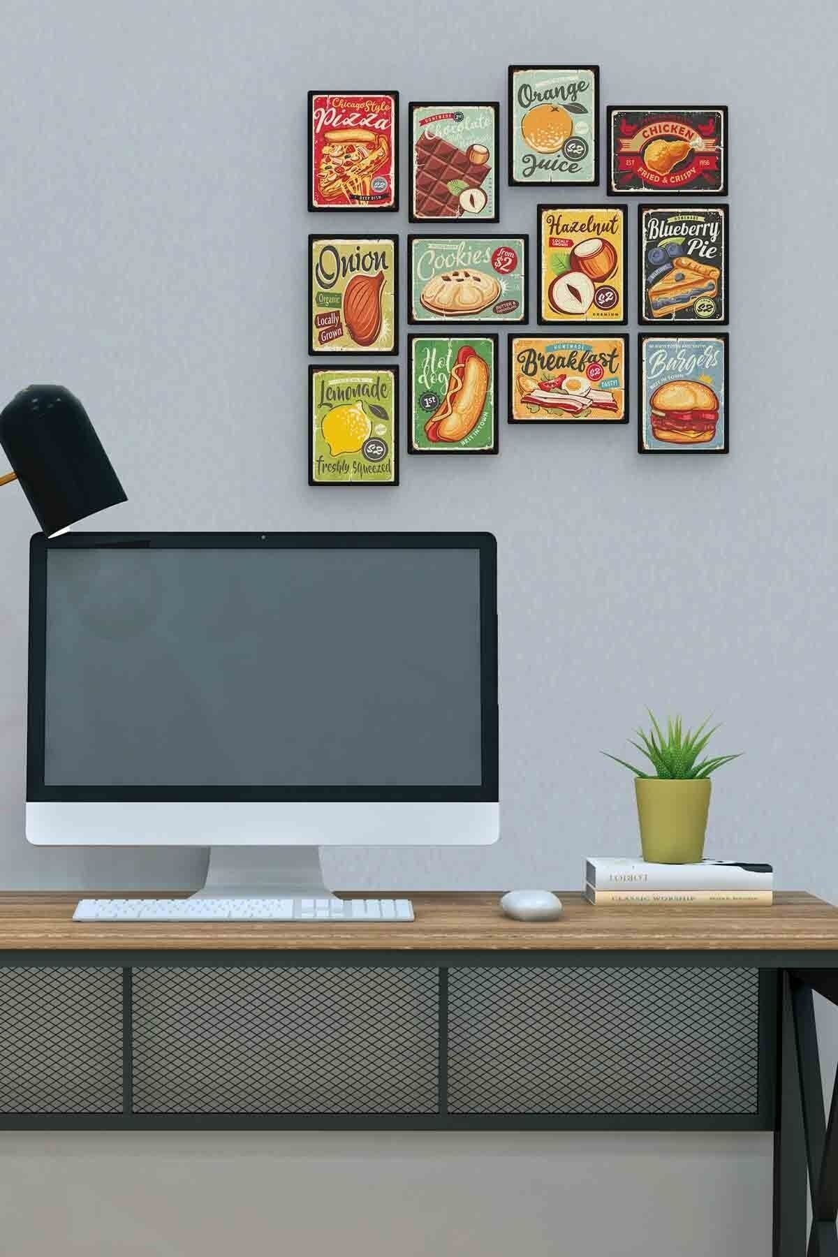 Mutfak 12 Parça Mdf (ahşap) Tablo Ofis Boyu