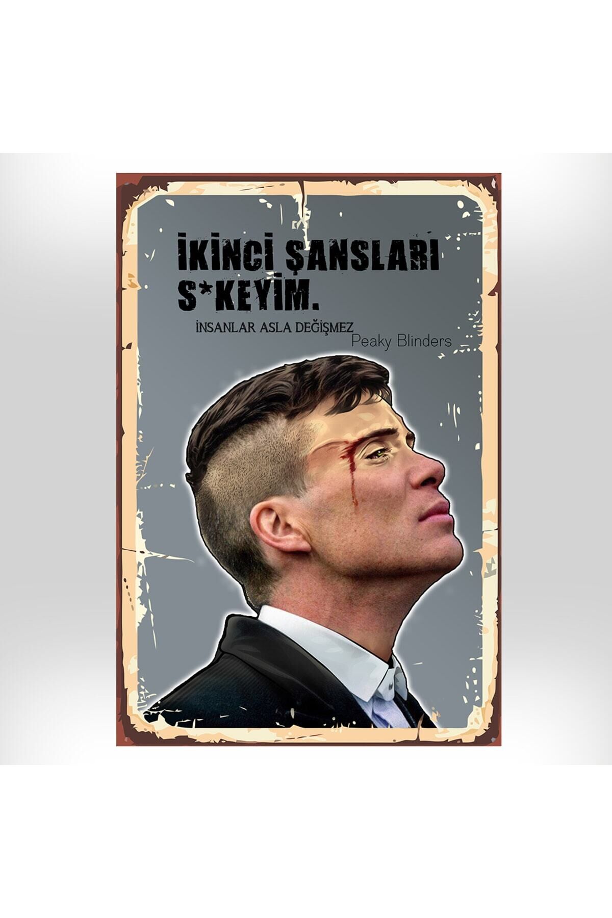 Peaky Blinders Insanlar Asla Değişmez 20x30 Cm Retro Ahşap Tablo