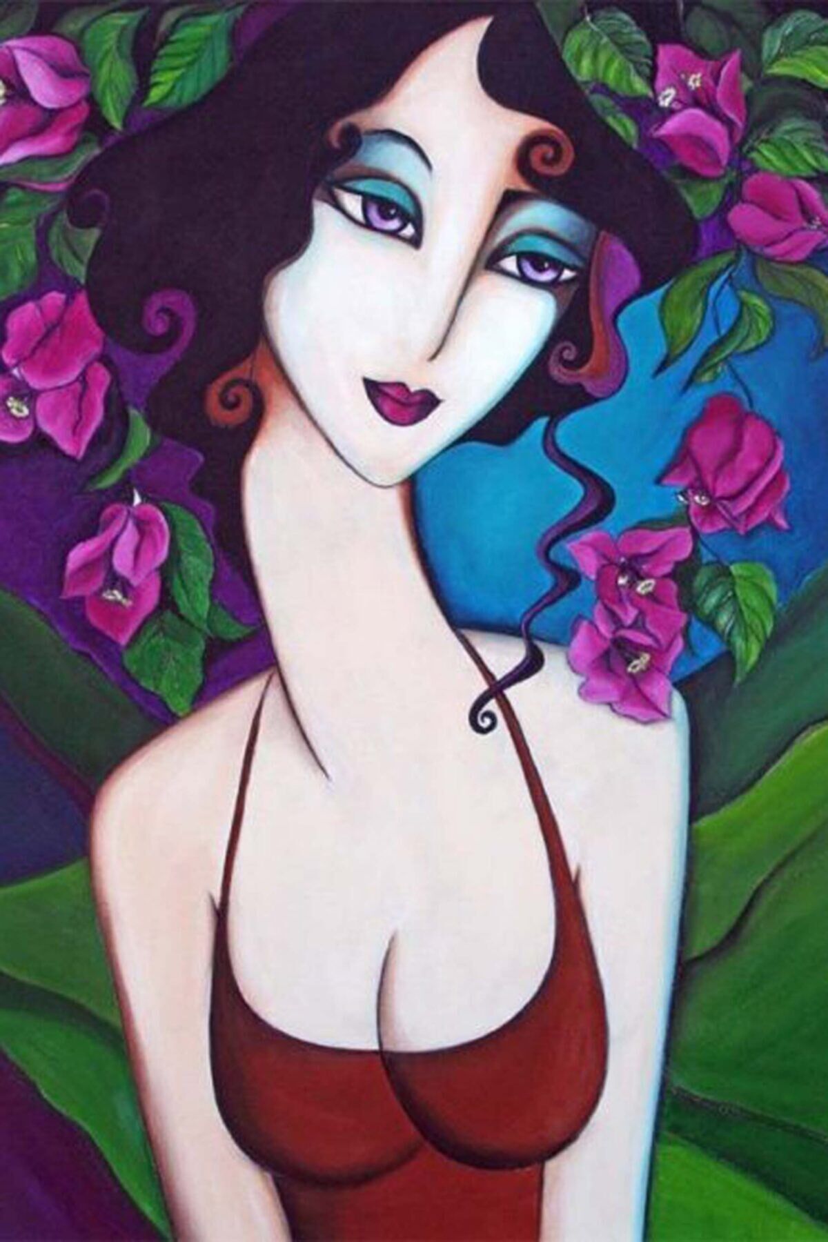 Kadın Figürlü Ahşap Poster 20x30 - Mdf