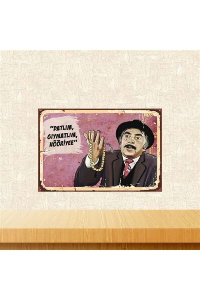Tekin Akmansoy Datlım Gıymatlım Retro Ahşap Poster 20-30 Cm