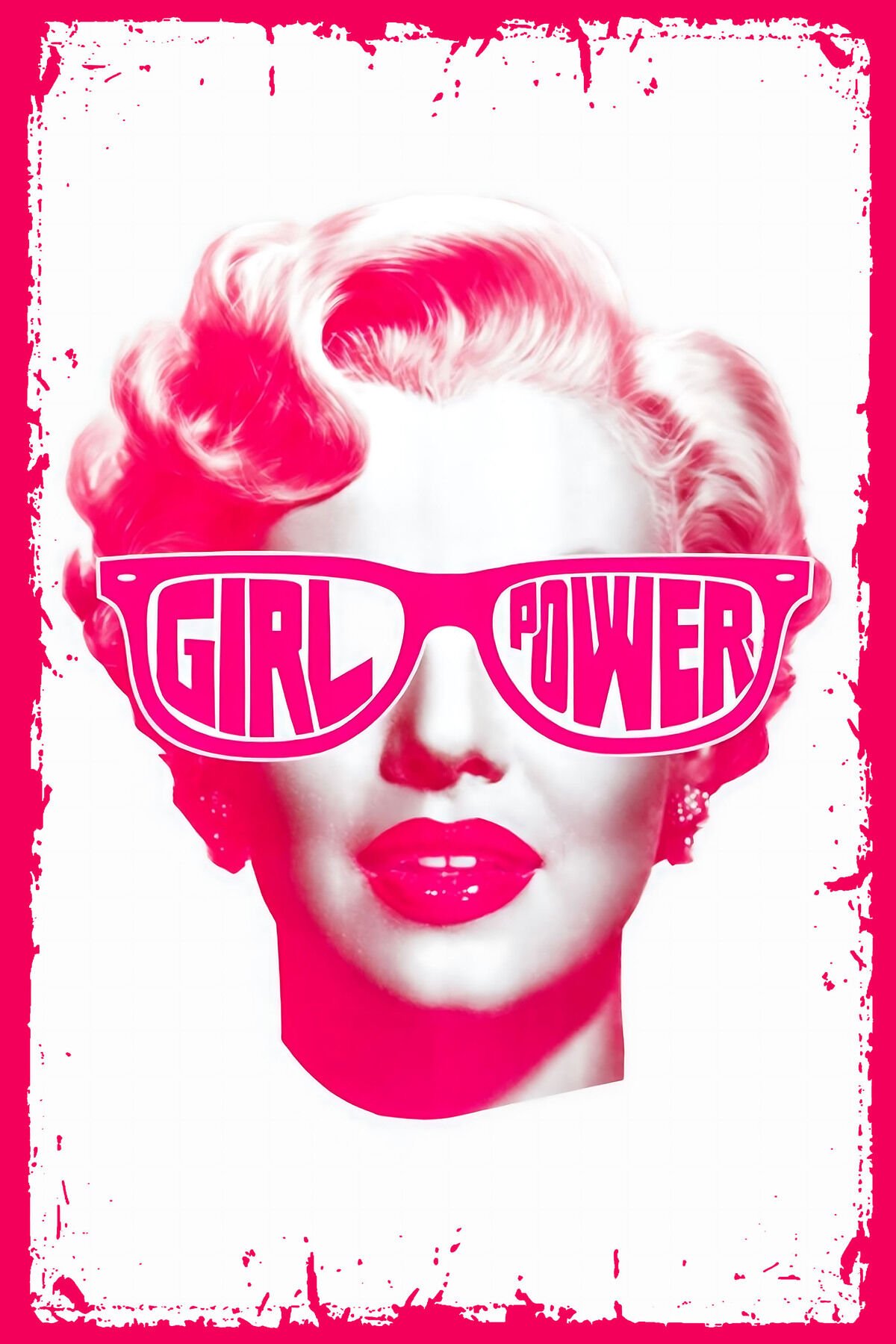 Gırl Power Retro Ahşap Poster (20x30)