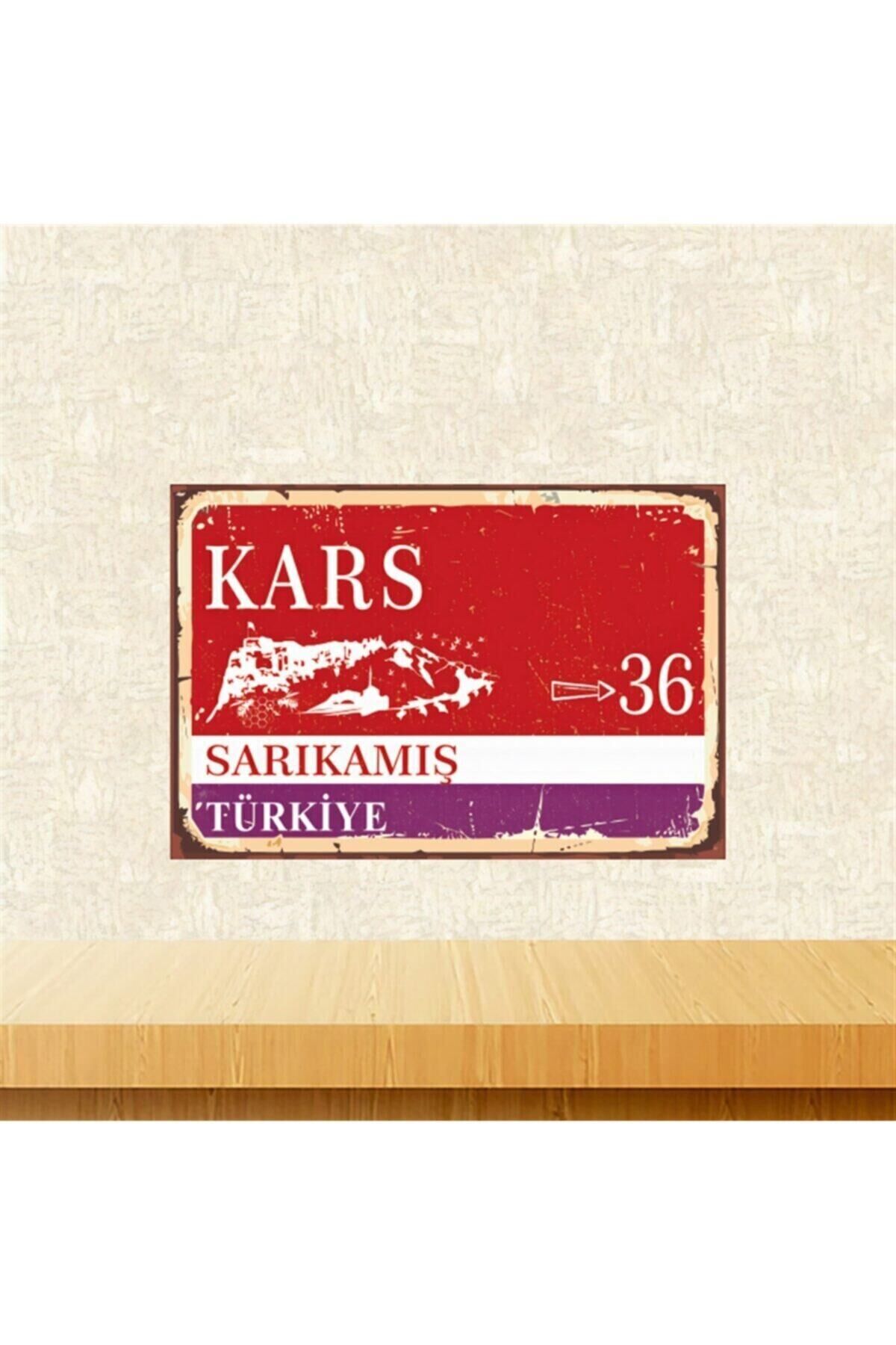 Kars Sarıkamış Retro Ahşap Tablo Tkfx5790 20x30cm