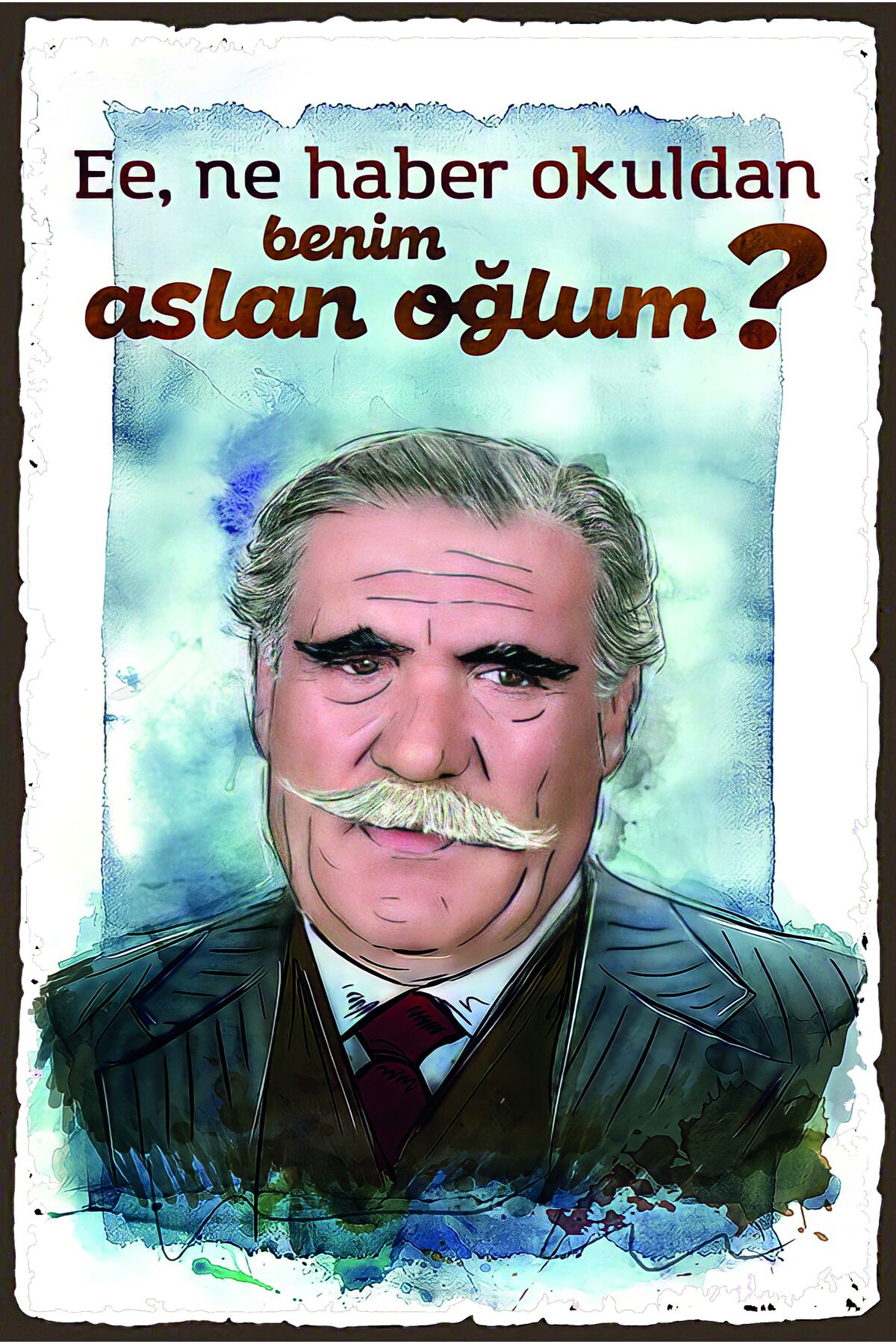 Yeşilçam Temalı Retro Ahşap Poster