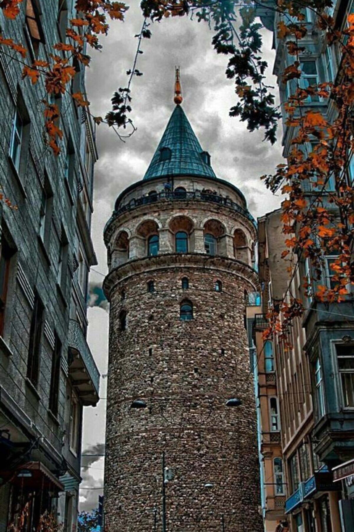 Ahşap Galata Kulesi Poster 20x30
