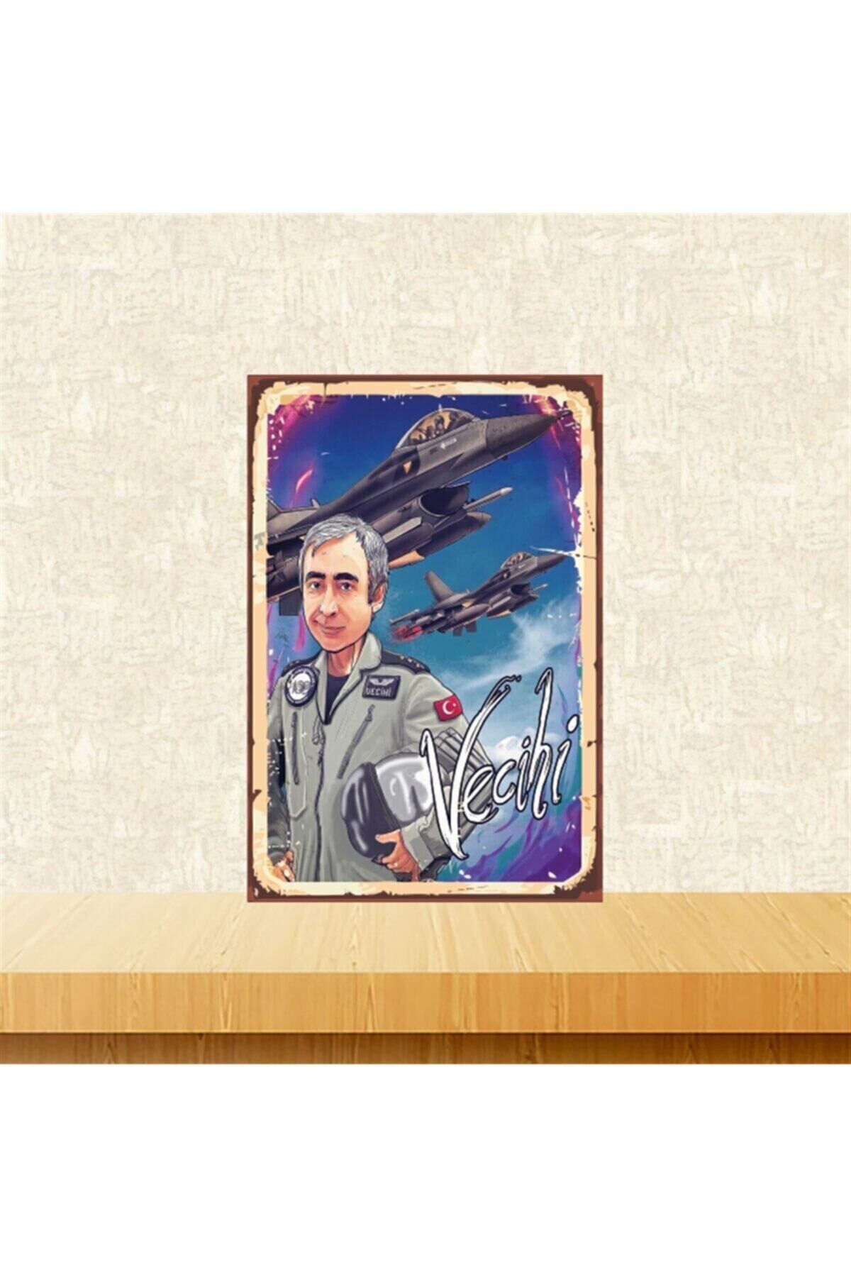 Vecihi Şener Şen 20-30 Cm Retro Ahşap Tablo Tkfx4949