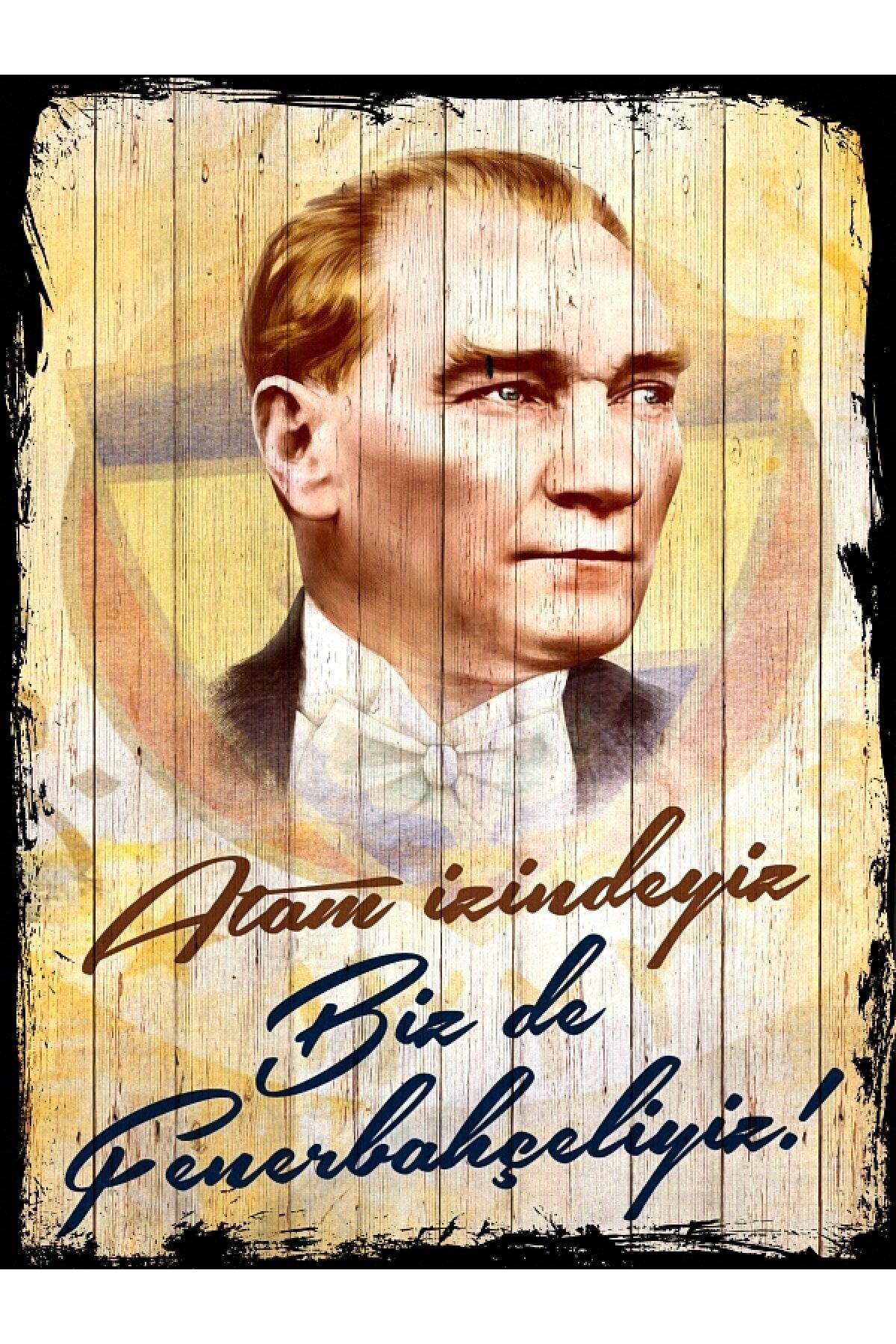 Ahşap Tablo Atatürk Fenerbahçe Mdf Tablo,eskitme Ev,cafe,ofis