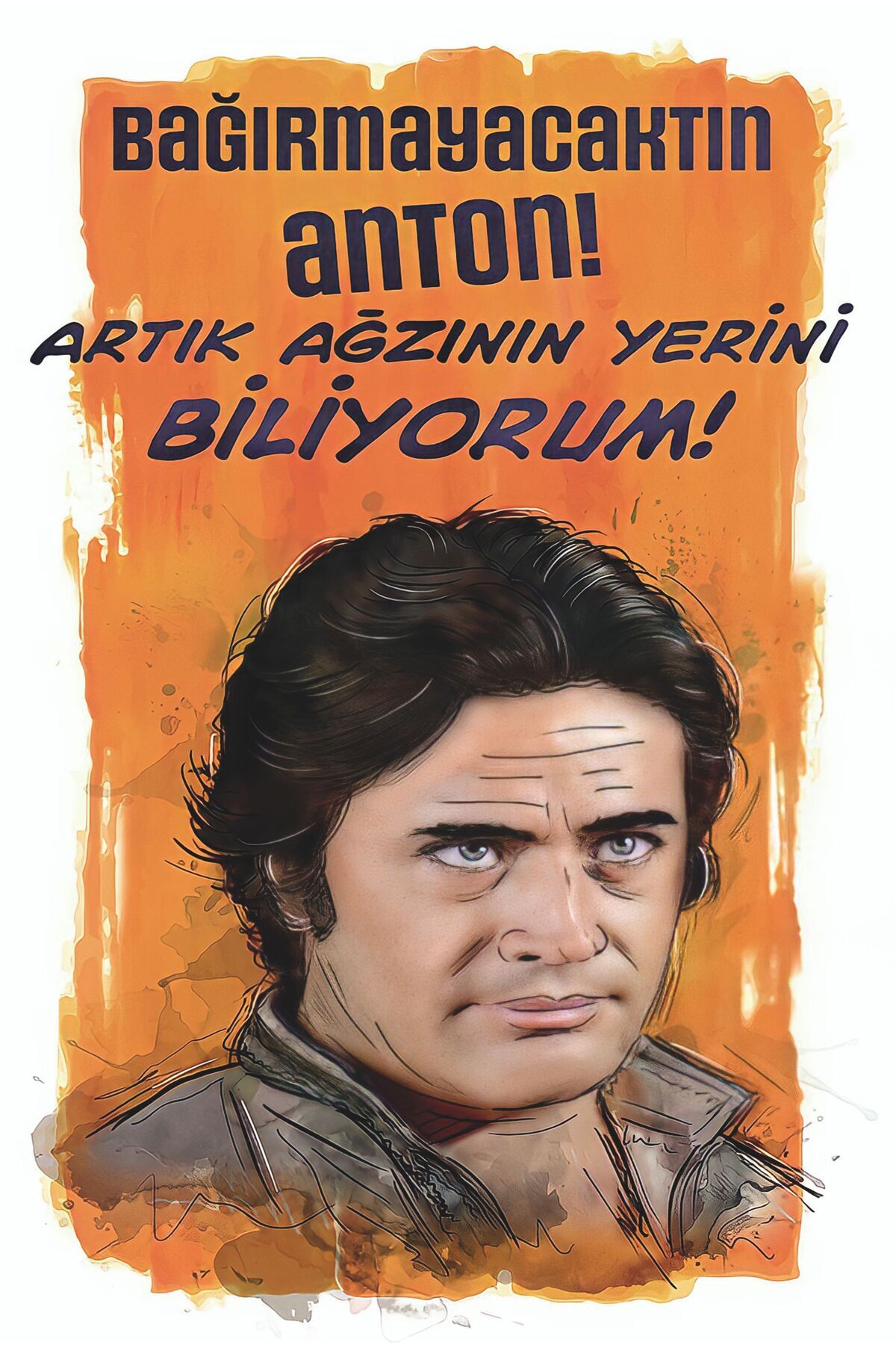 Yeşilçam Temalı Retro Ahşap Poster