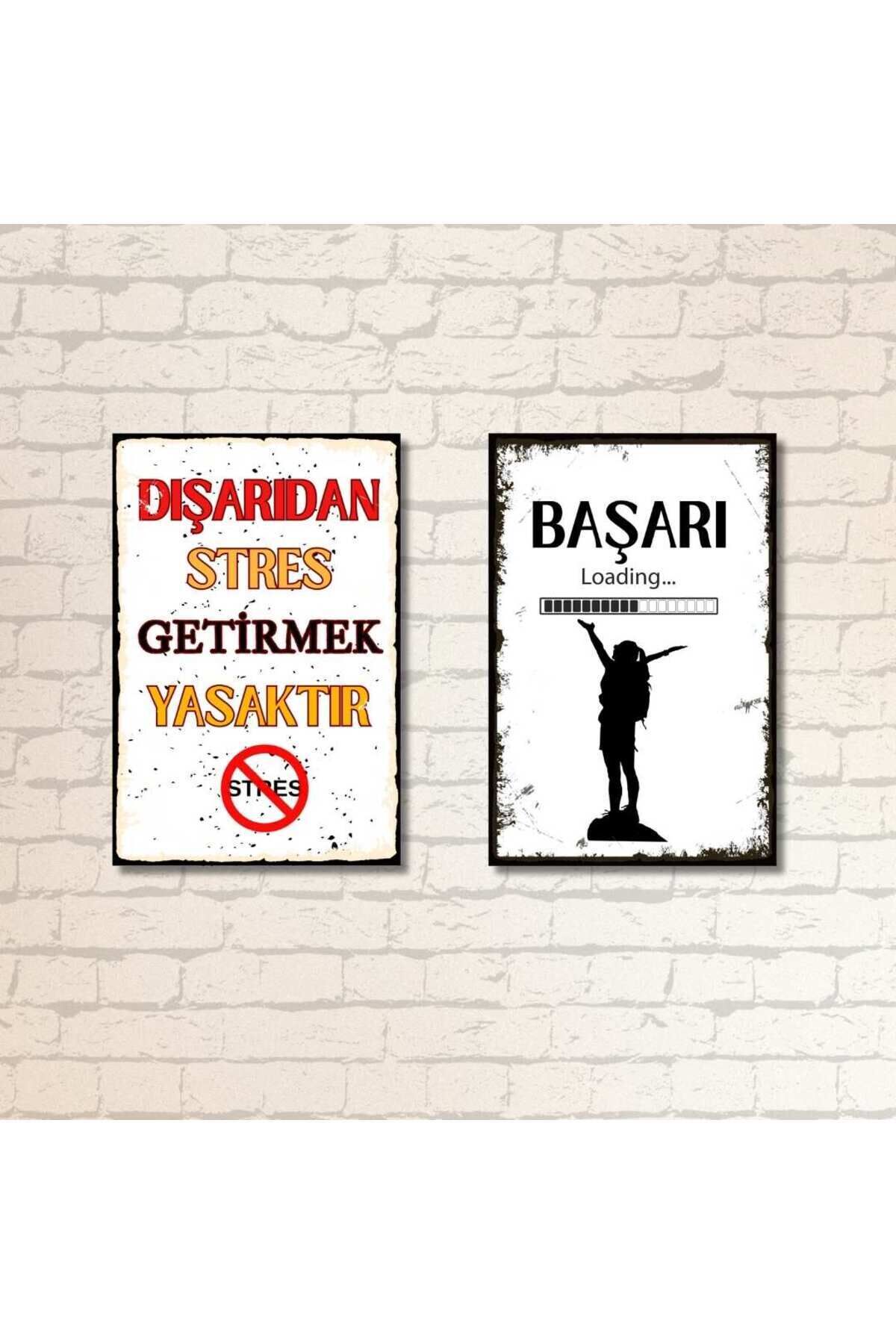 Başarı Ve Dışardan Stres 2 li Motivasyon Tablo Seti