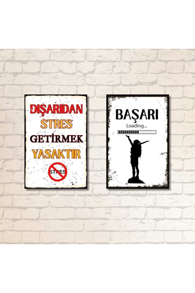 Başarı Ve Dışardan Stres 2 li Motivasyon Tablo Seti