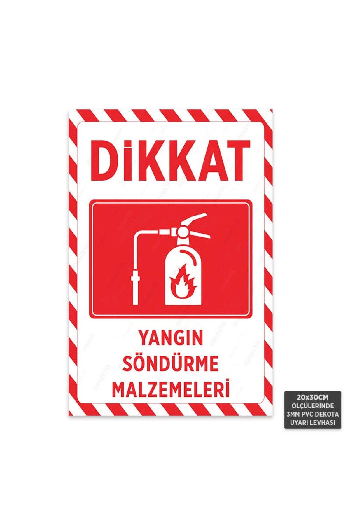 U1216 - Yangın Söndürme Malzemeleri Dekota Uyarı Levhası (20x30cm)