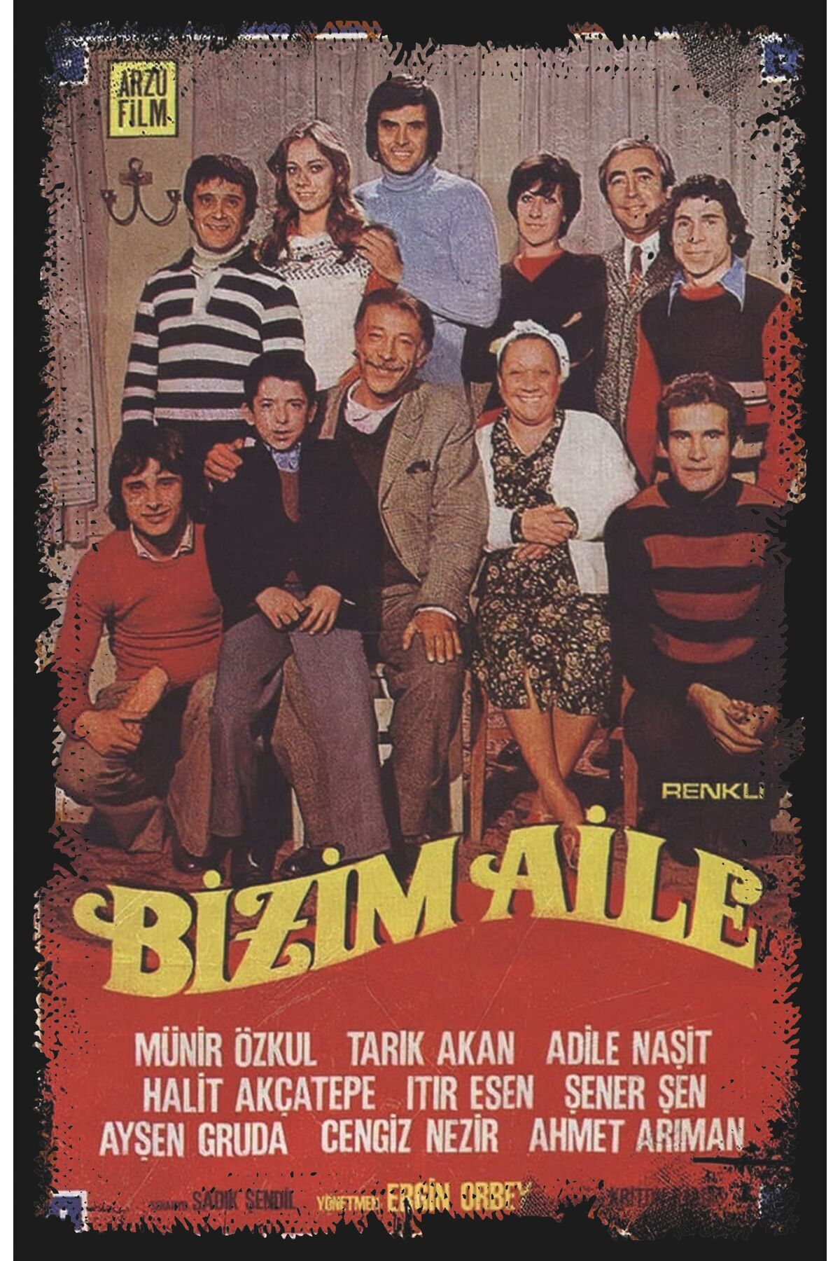 Yeşilçam Temalı Retro Ahşap Poster