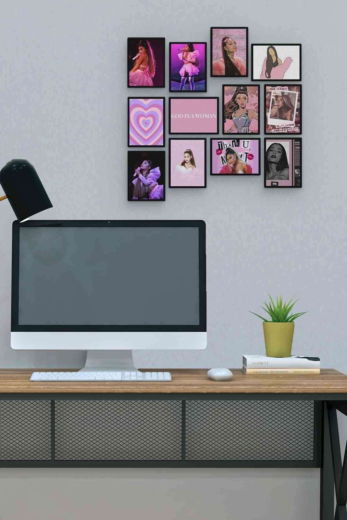 Ariana Grande 12 Parça Mdf (ahşap) Tablo Ofis Boyu