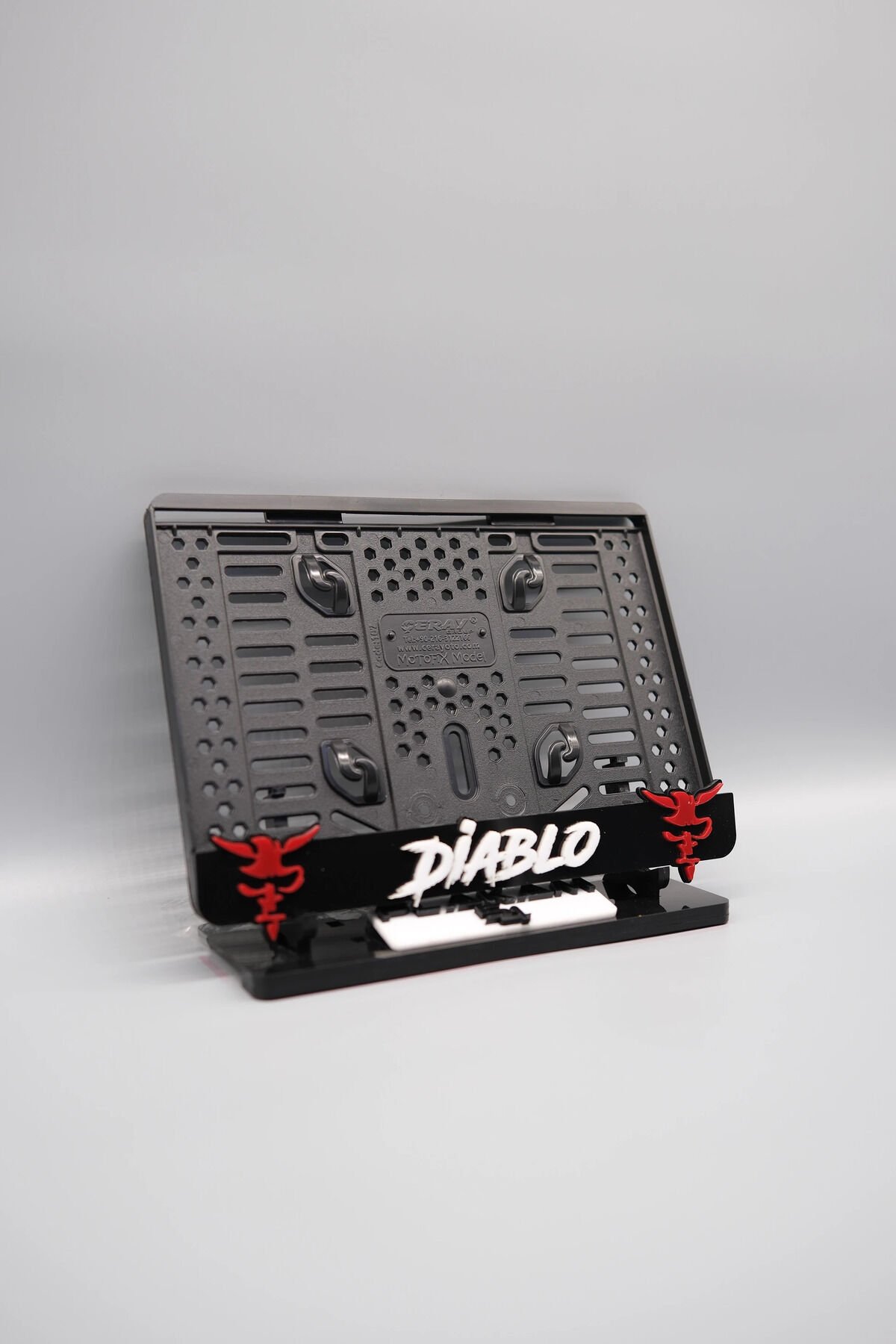 DİABLO 3D KABARTMALI PLEKSİ MOTOR PLAKALIĞI