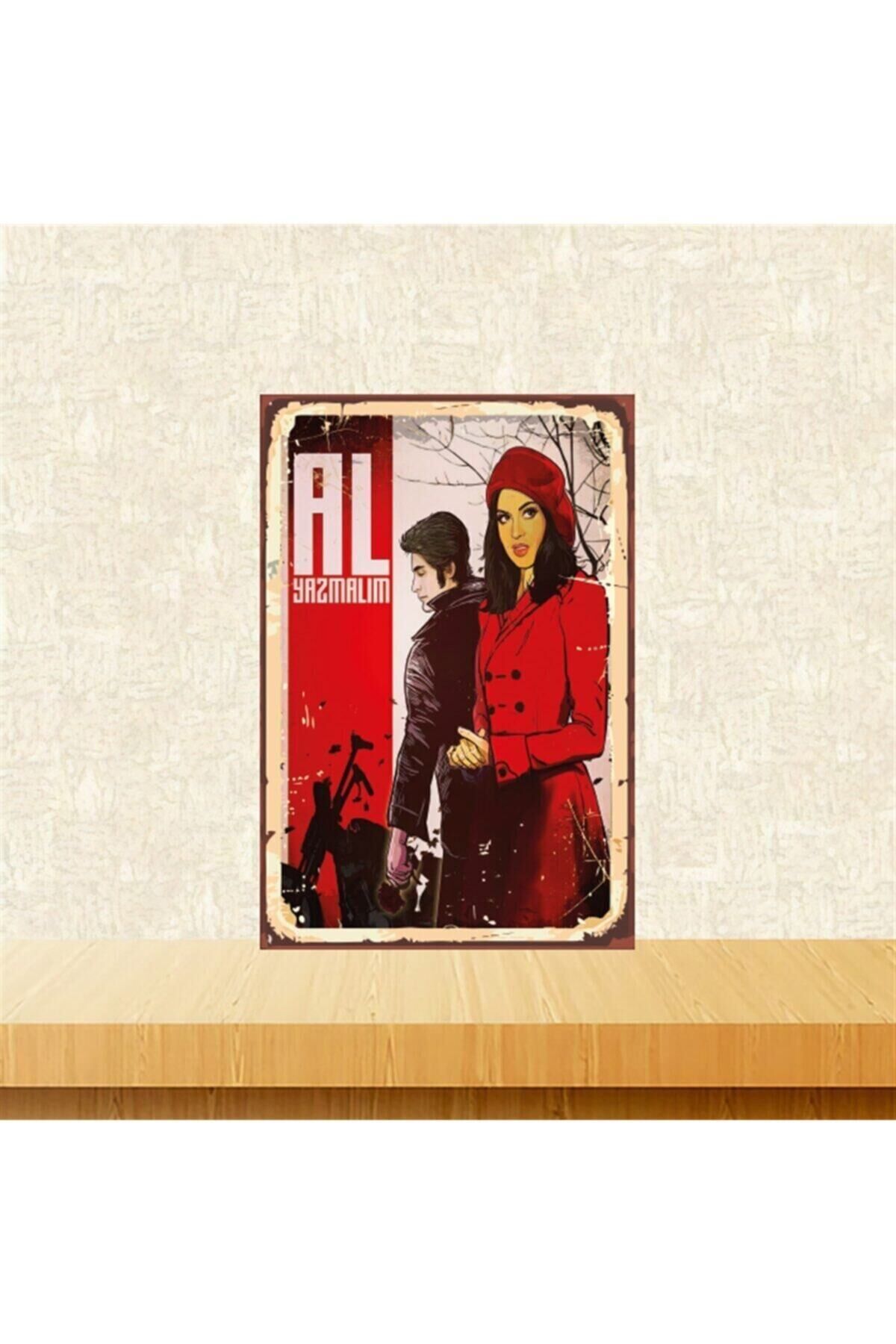 Al Yazmalım 20-30 Cm Retro Ahşap Tablo Tkfx4987