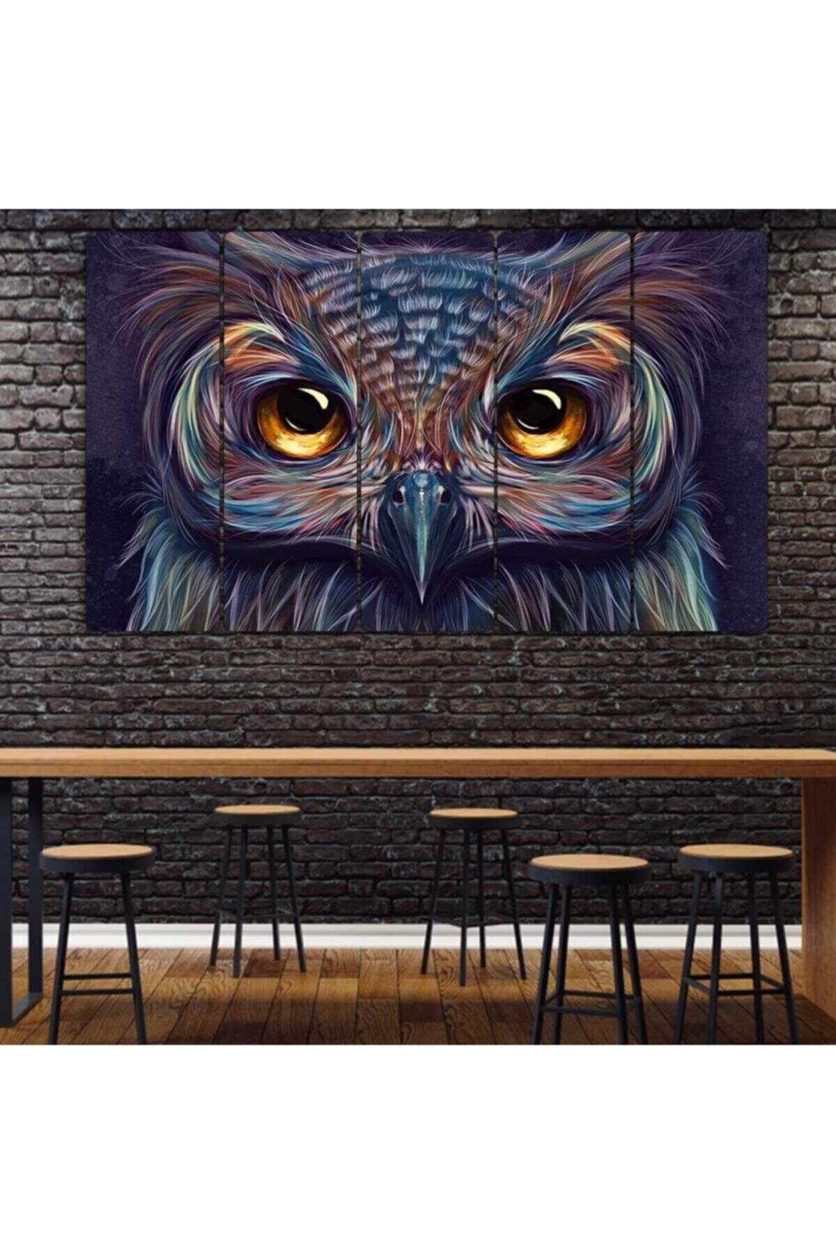 Baykuş - 5 Parçalı Tablo