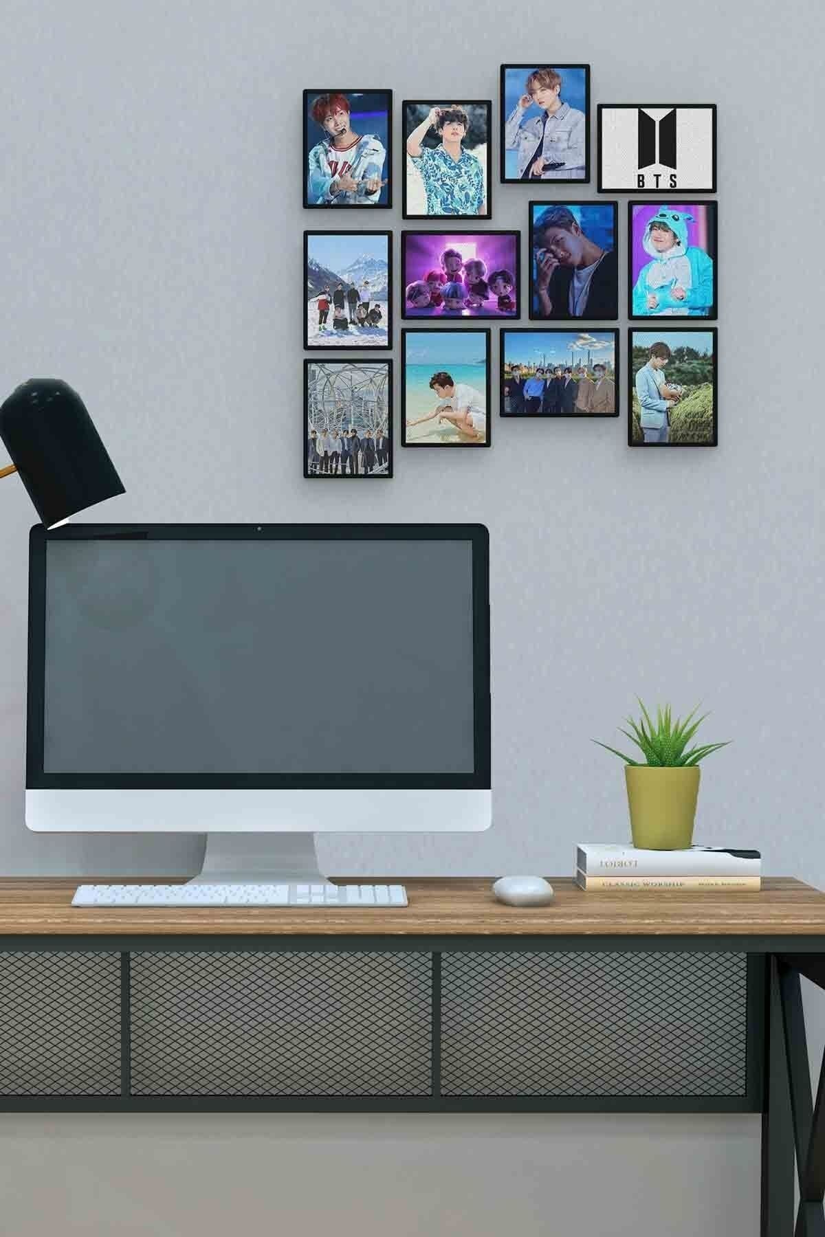 Bts 12 Parça Mdf Ahşap Tablo Ofis Boyu