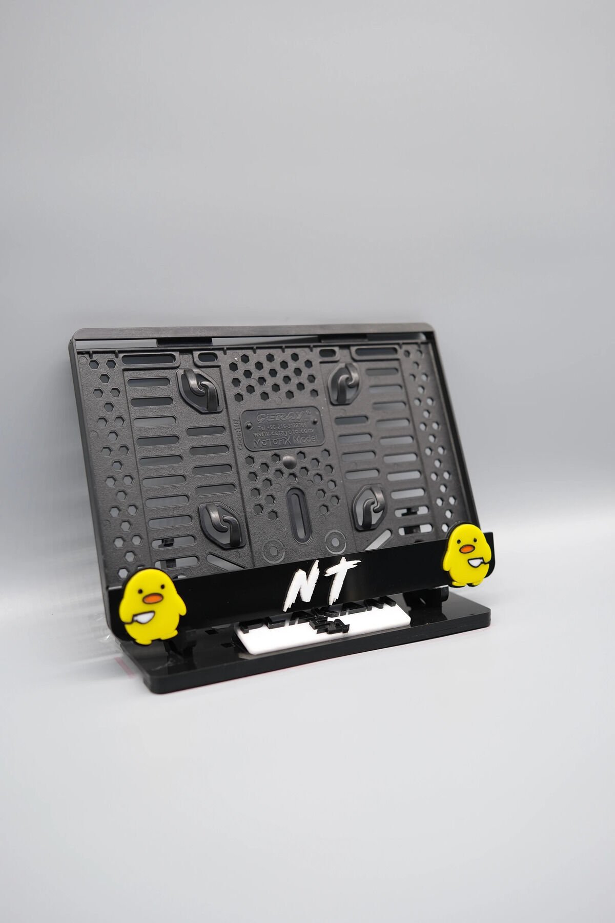 KATİL CİVCİV NT YAZILI 3D KABARTMALI SİYAH PLEKSİ MOTOR PLAKALIĞI