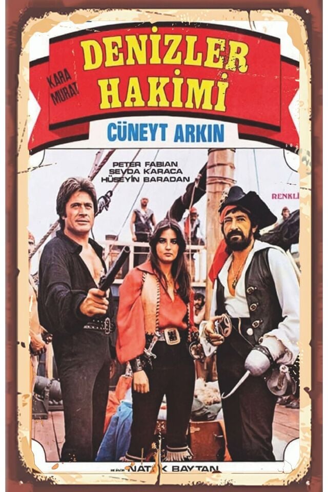 Yeşilçam Temalı Retro Ahşap Poster