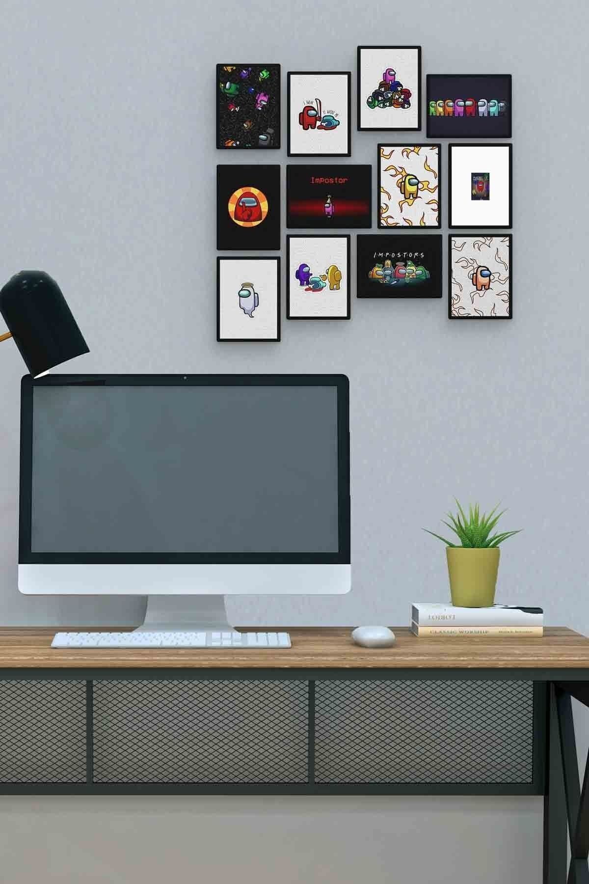 Among Us 12 Parça Mdf (ahşap) Tablo Ofis Boyu