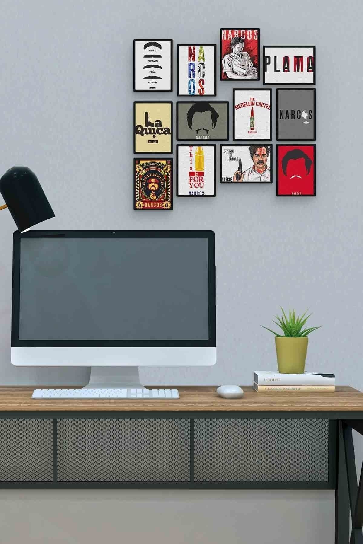 Movies 12 Parça Mdf (ahşap) Tablo Ofis Boyu