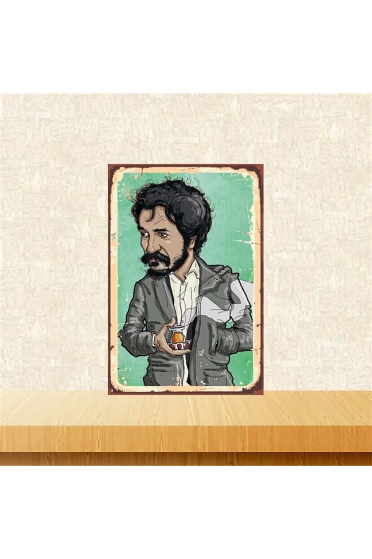 Behzat Ç Hayalet 20-30 Cm Retro Ahşap Tablo Tkfx4879