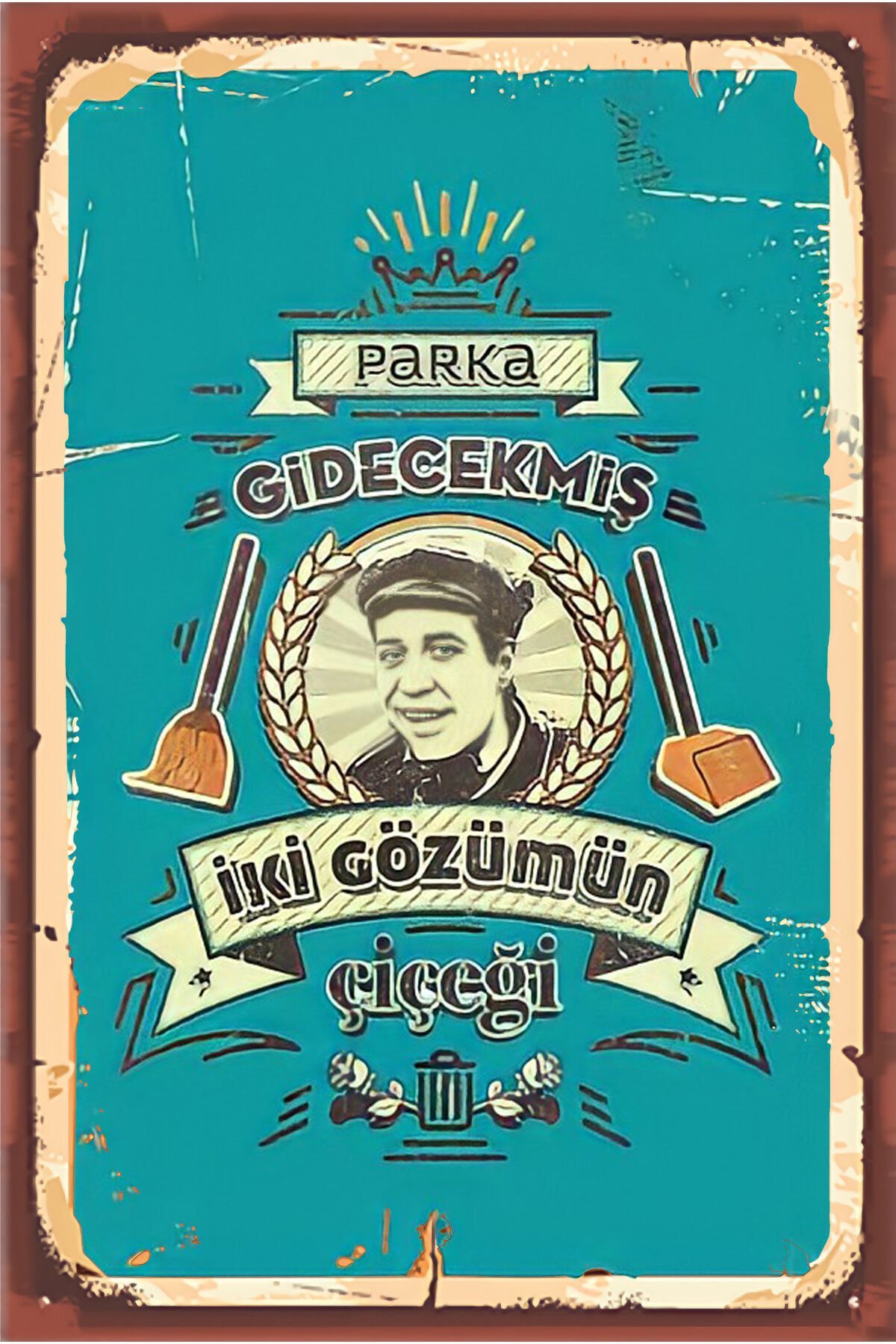 Yeşilçam Temalı Retro Ahşap Poster