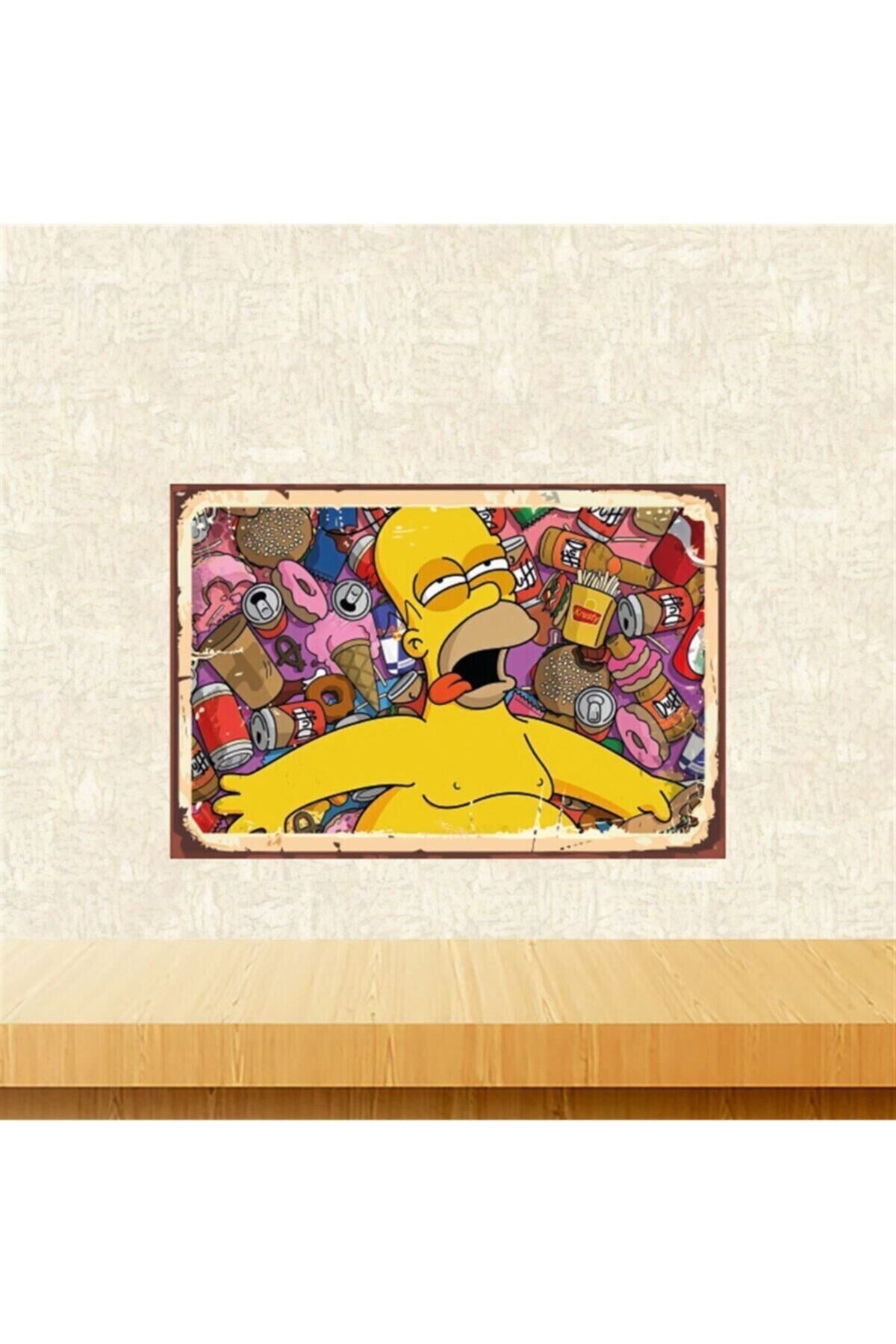 The Simpsons Tasarımlı 20-30 cm Retro Ahşap Tablo Tkfx5715